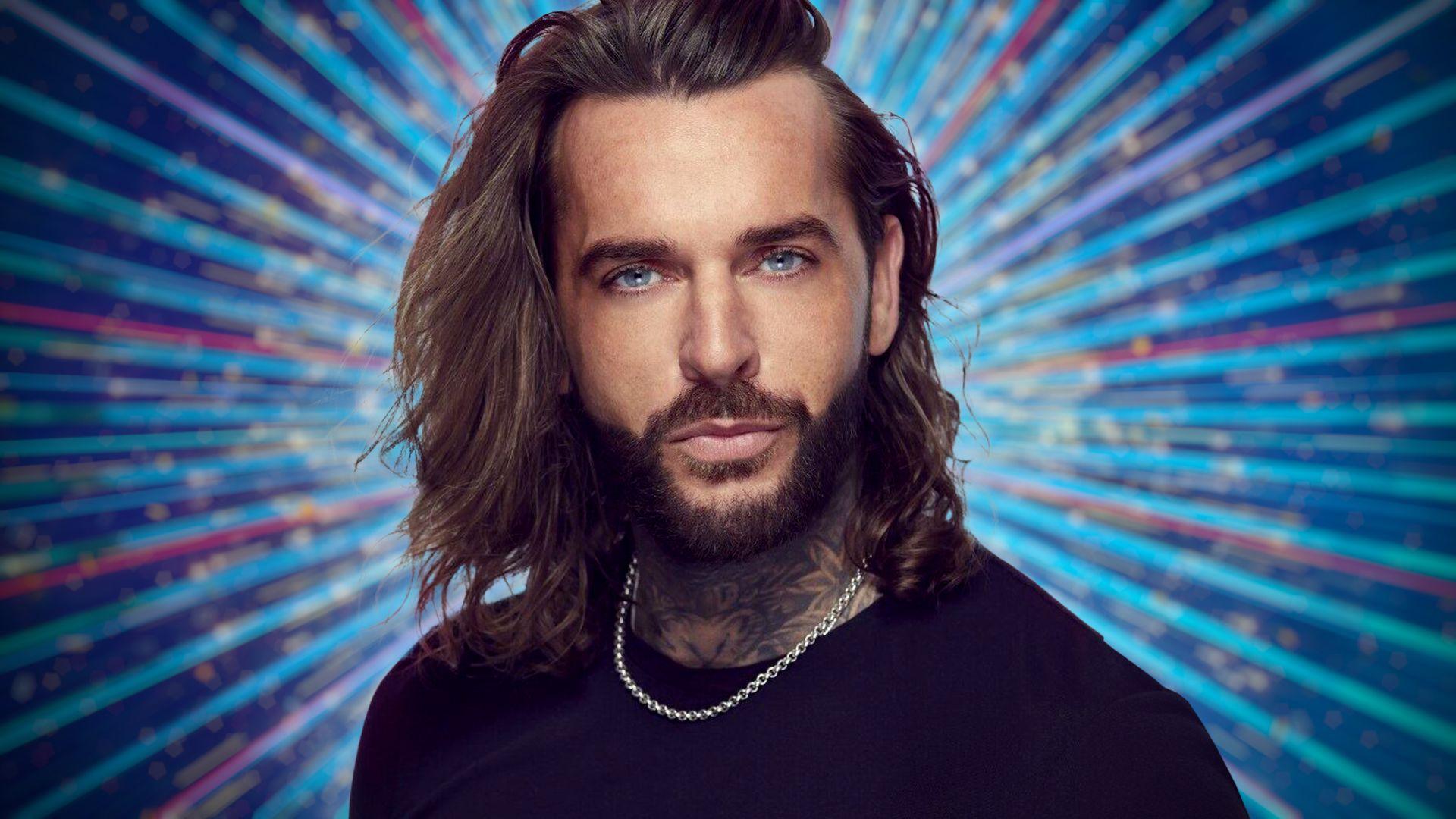 Pete Wicks in front of Strictly Cmoe Dancing background