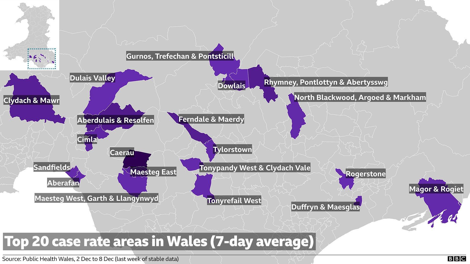 Case rates map