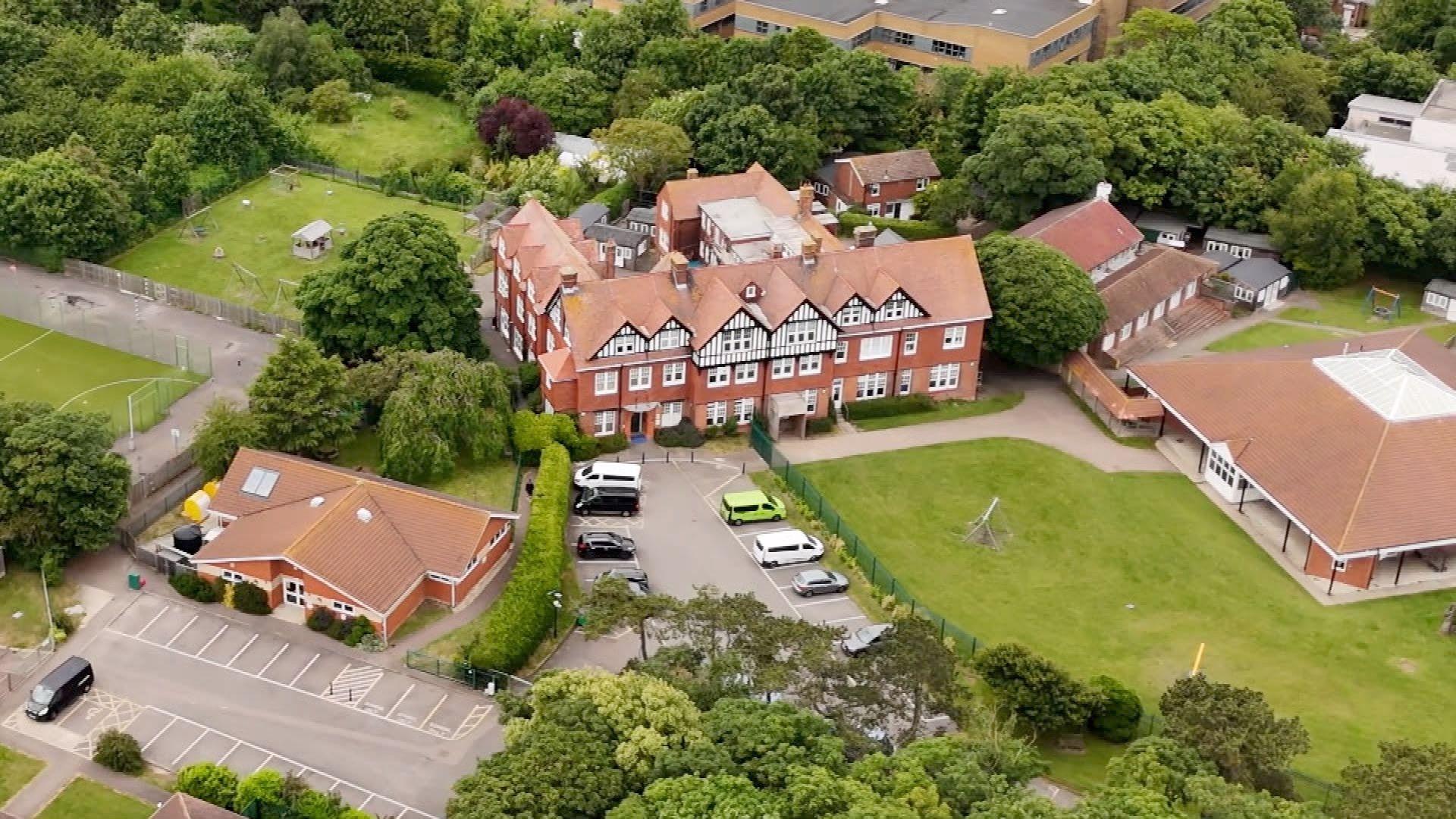 Drone shot of Bradstow School