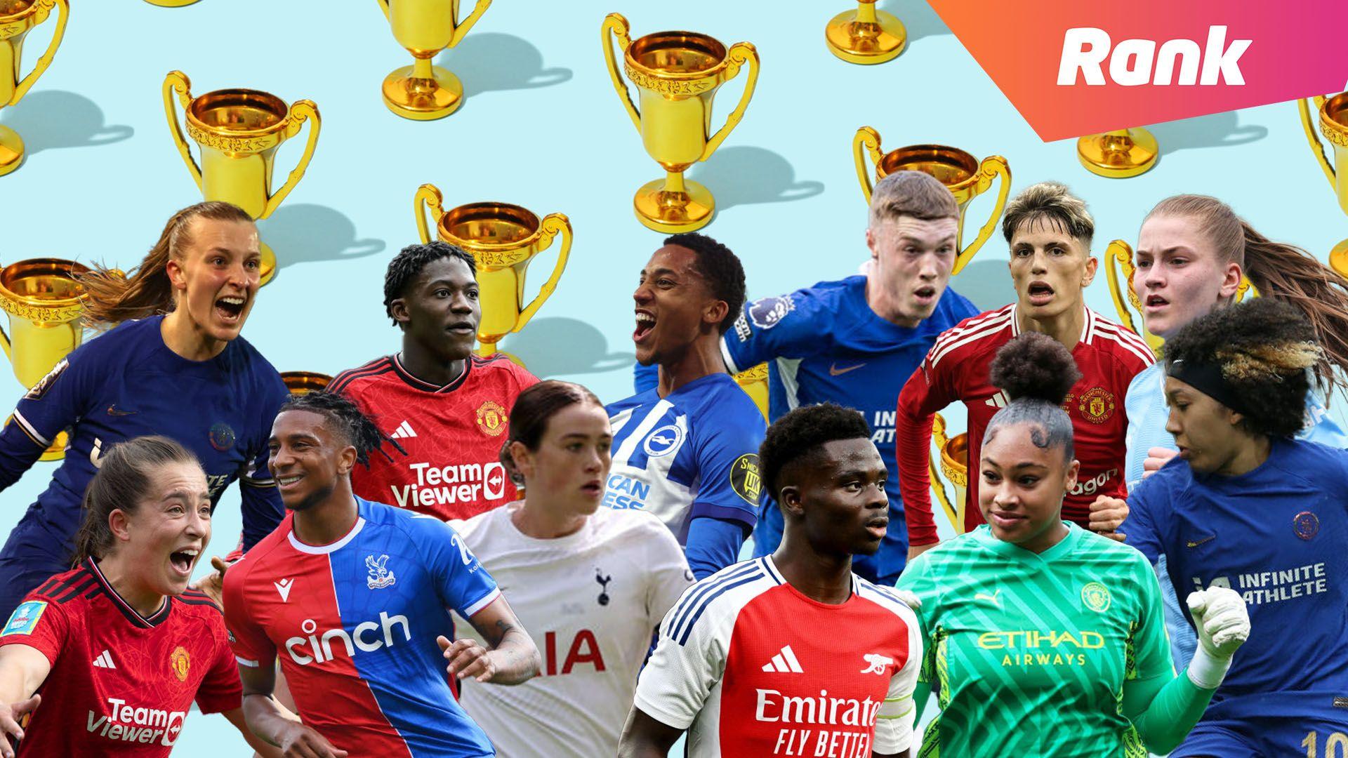 Each of the nominated players for the PFA awards 