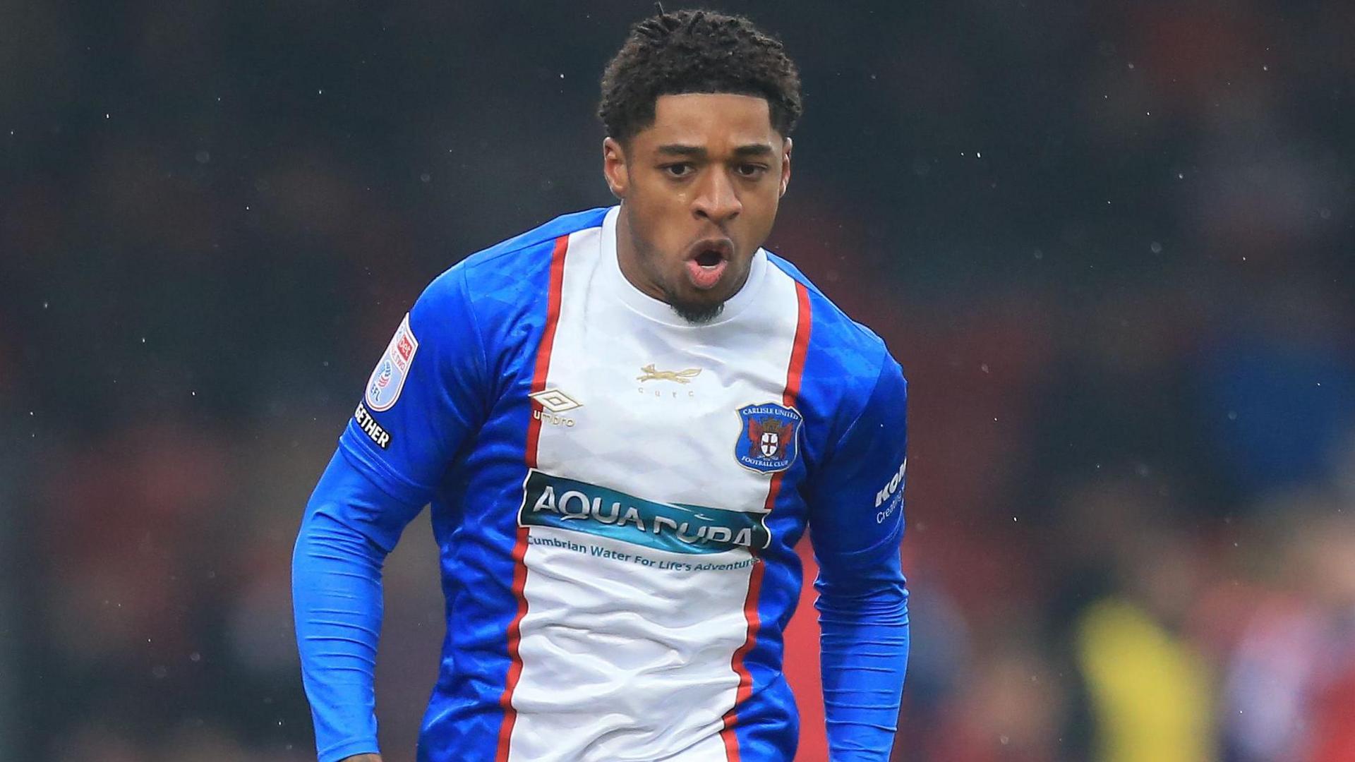 Kadeem Harris in action for Carlisle