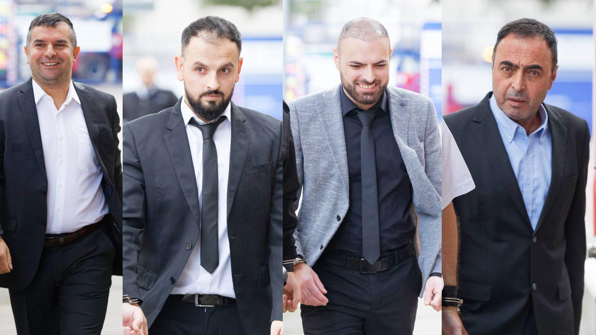 O'r chwith i'r dde Mazhar, Burak, Murat a Mehmet Aksoy