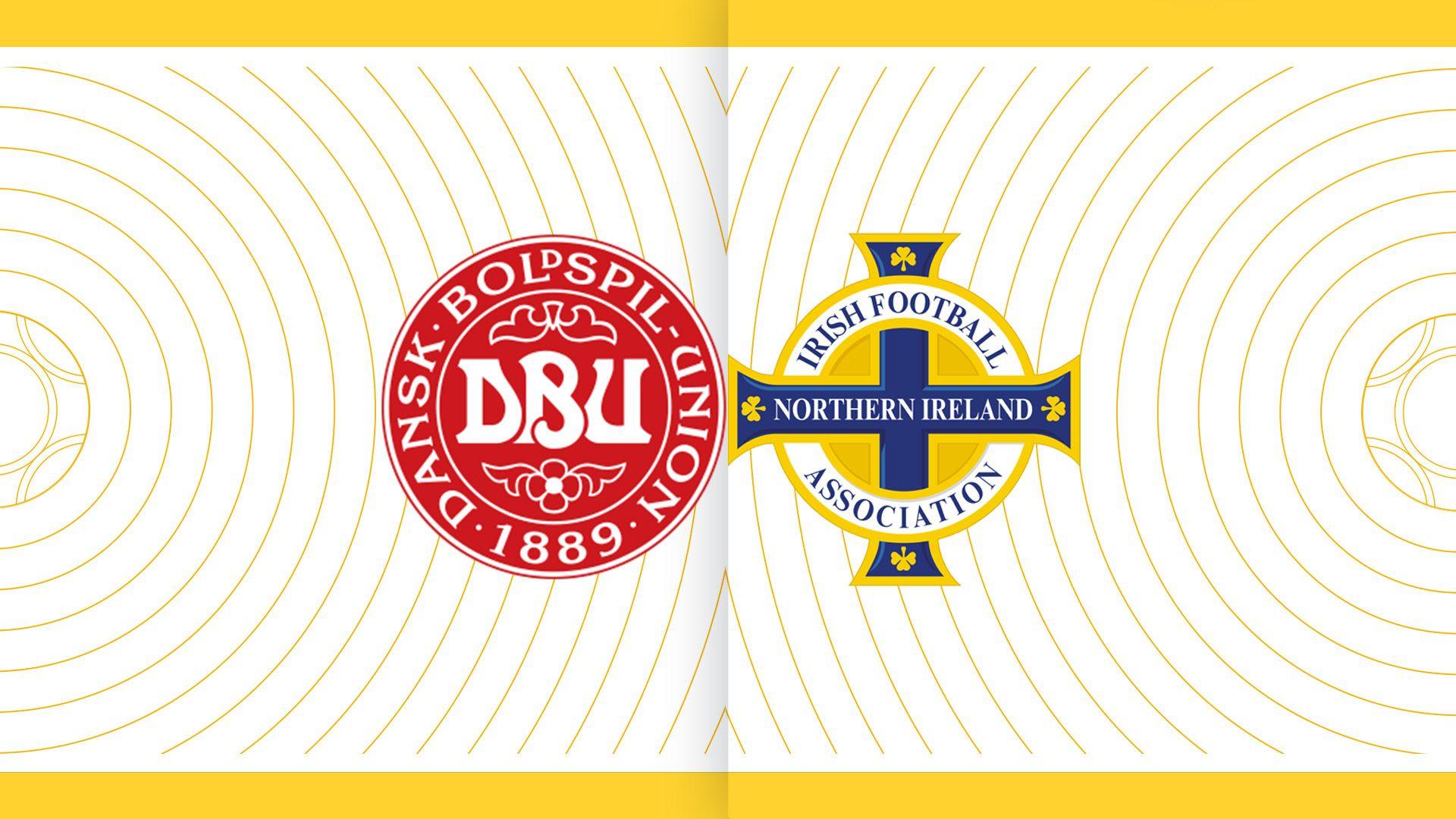 Denmark v Northern Ireland team badges