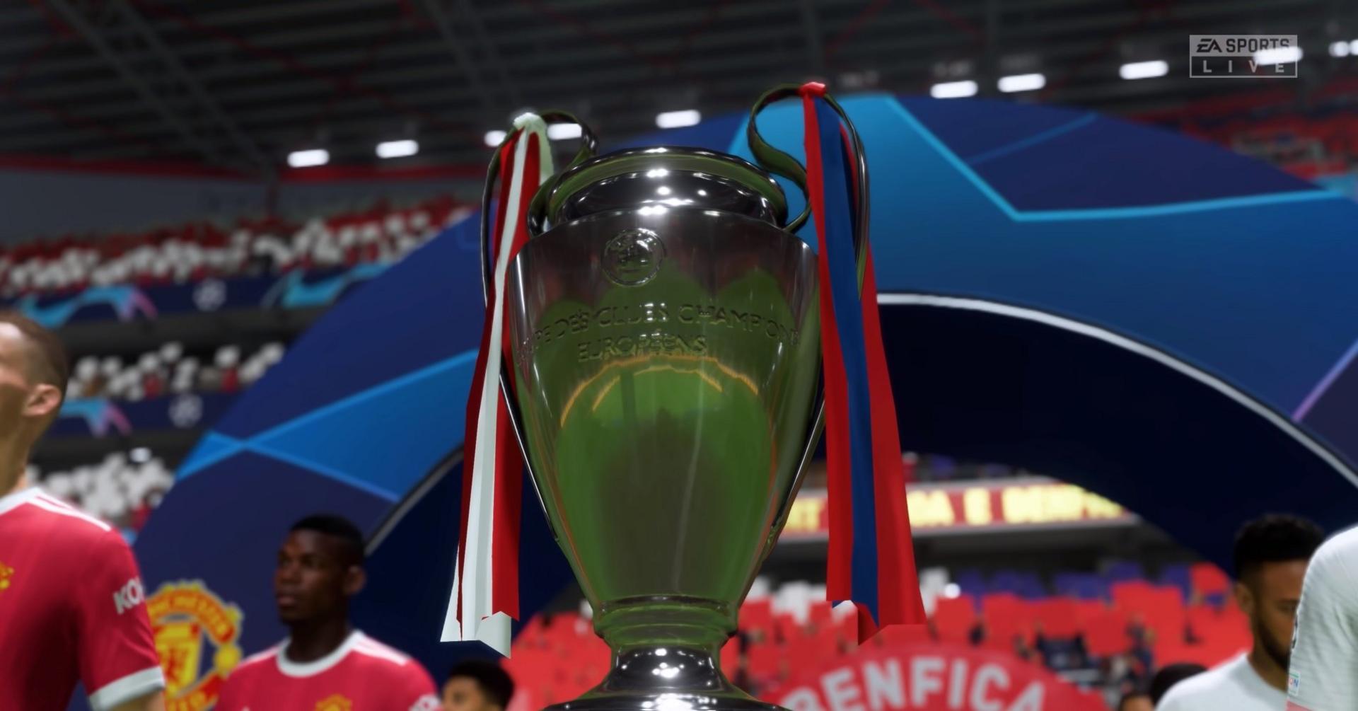 Fifa 22 Champions League trophy.