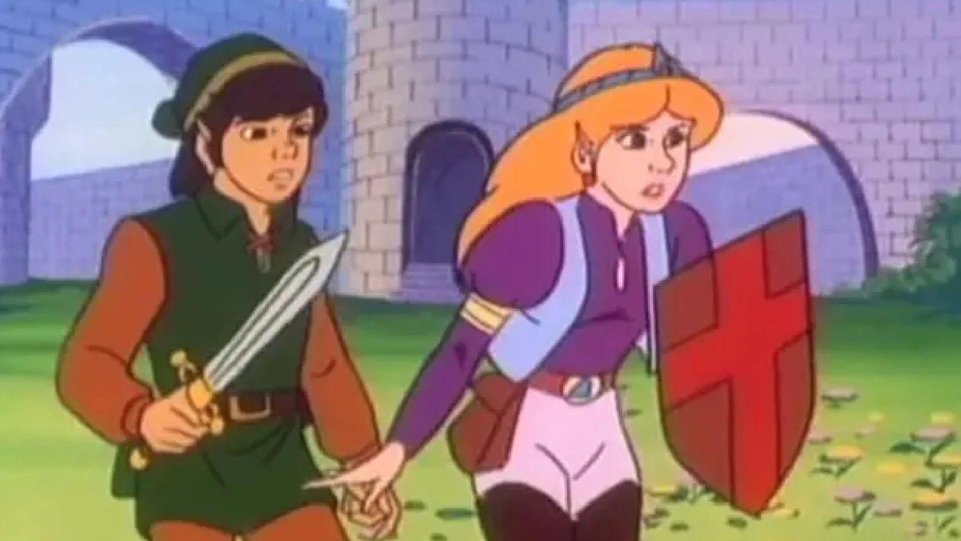 link and zelda from the 1989 American cartoon