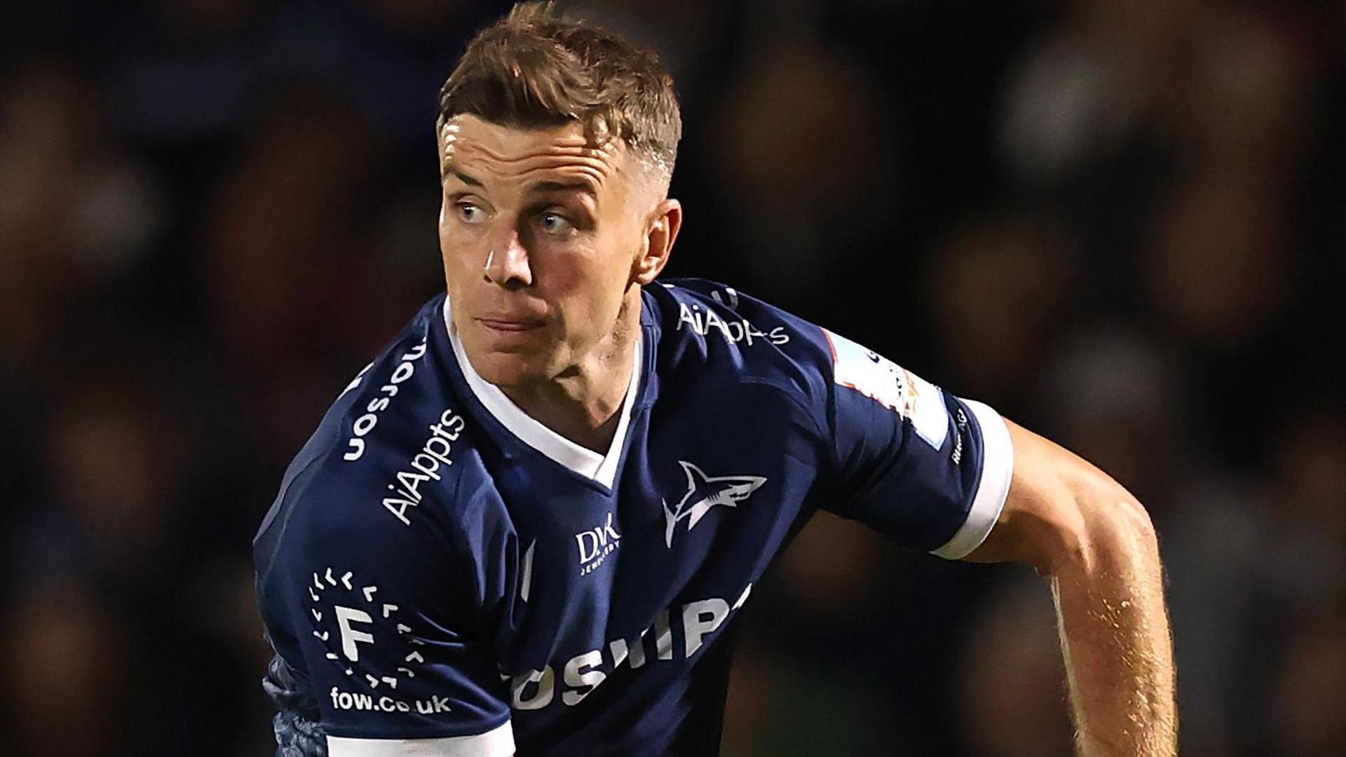 George Ford passes the ball