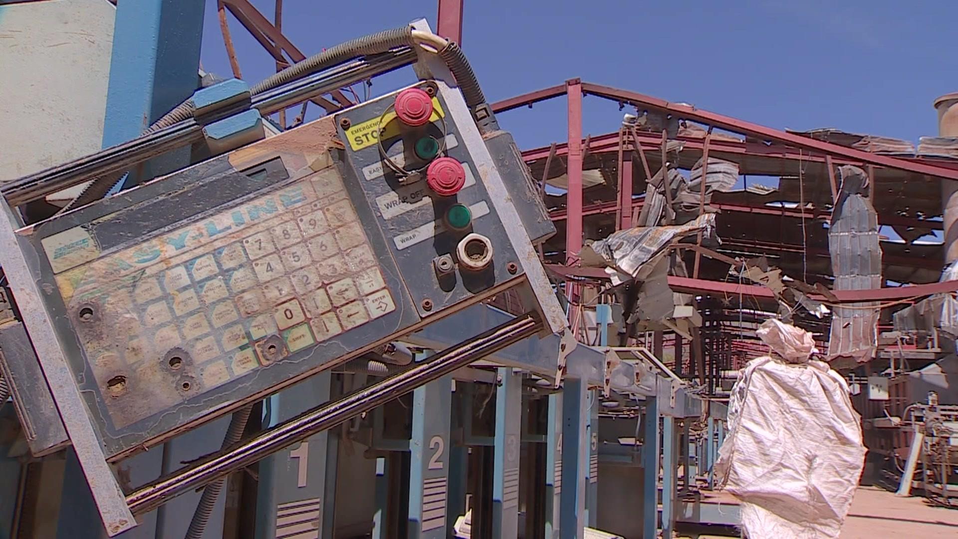 Factory in Matnah, Yemen, allegedly destroyed by Saudi-led coalition using British-made bomb