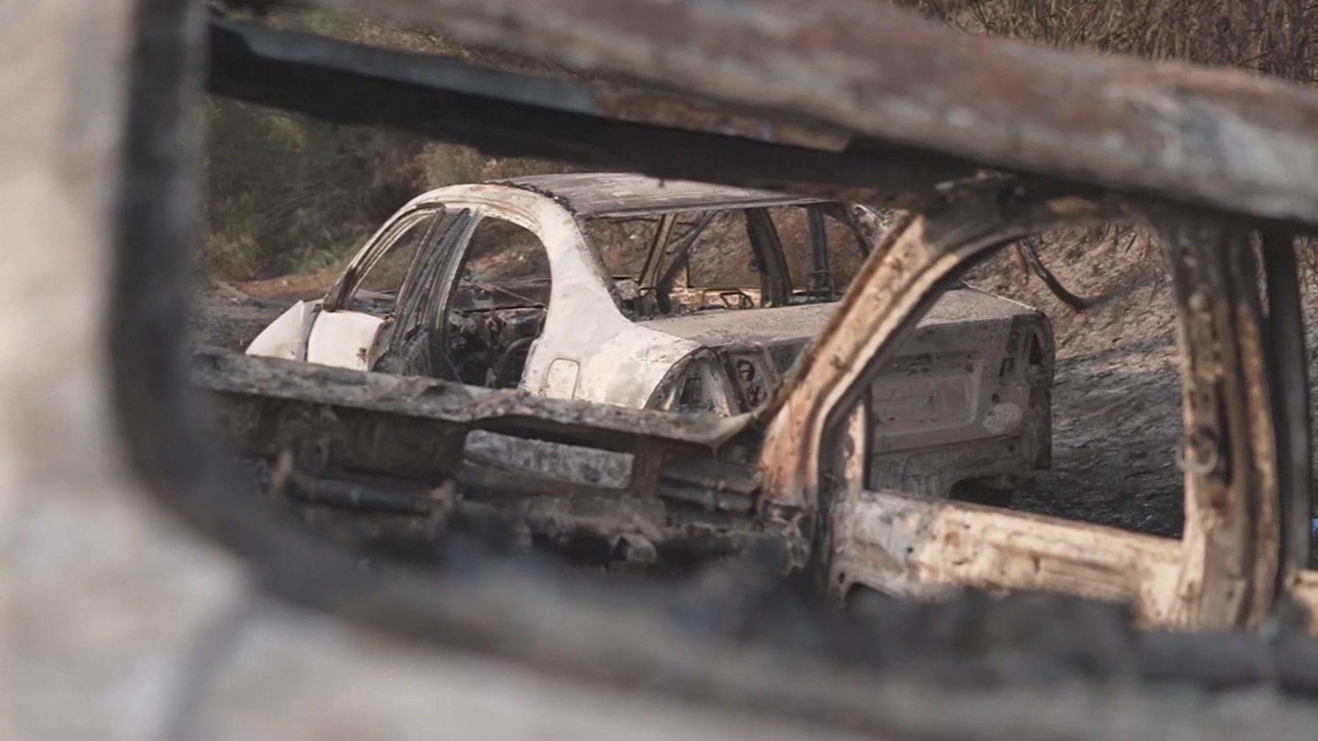 Burnt out cars