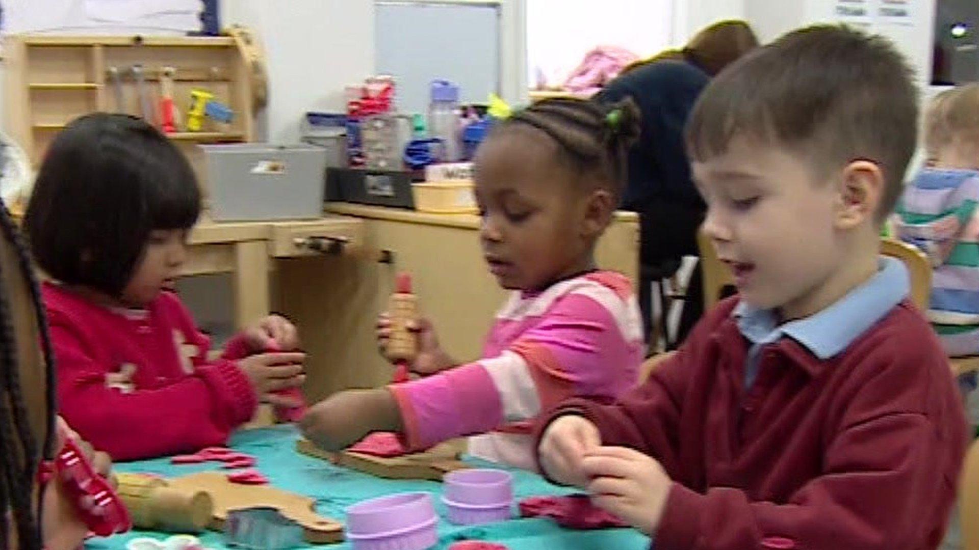 Children at a nursery