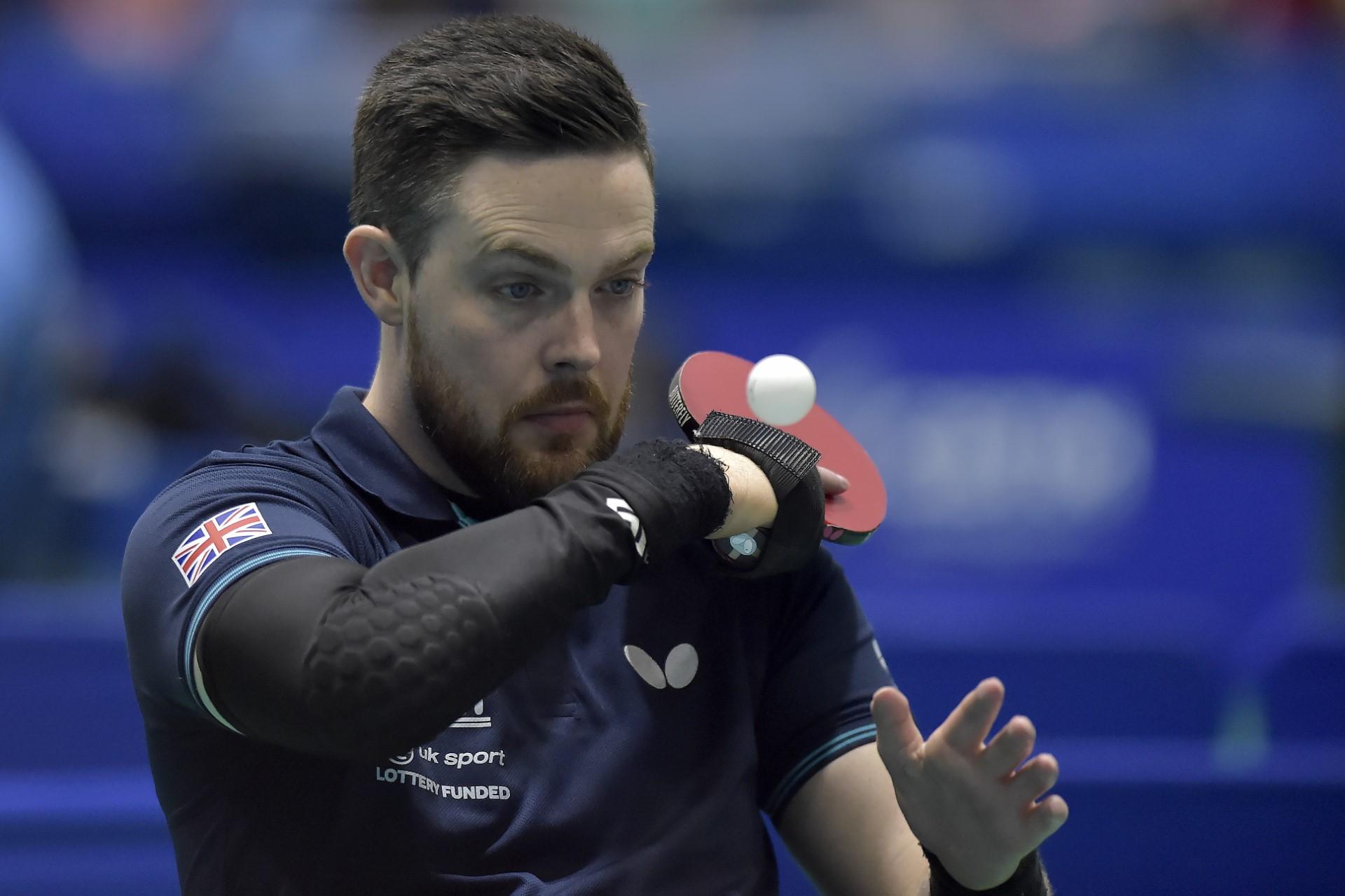 Chris Ryan playing table tennis