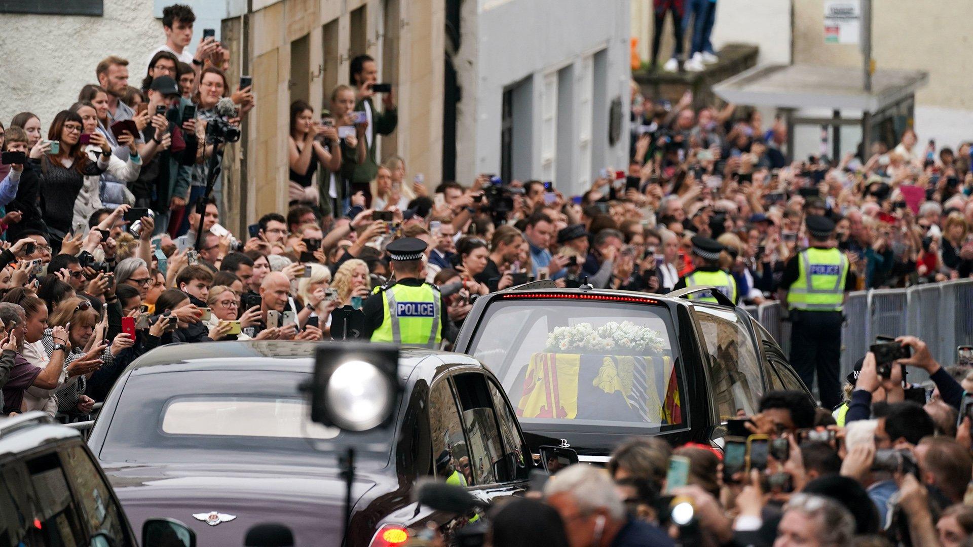 crowds in Edinburgh