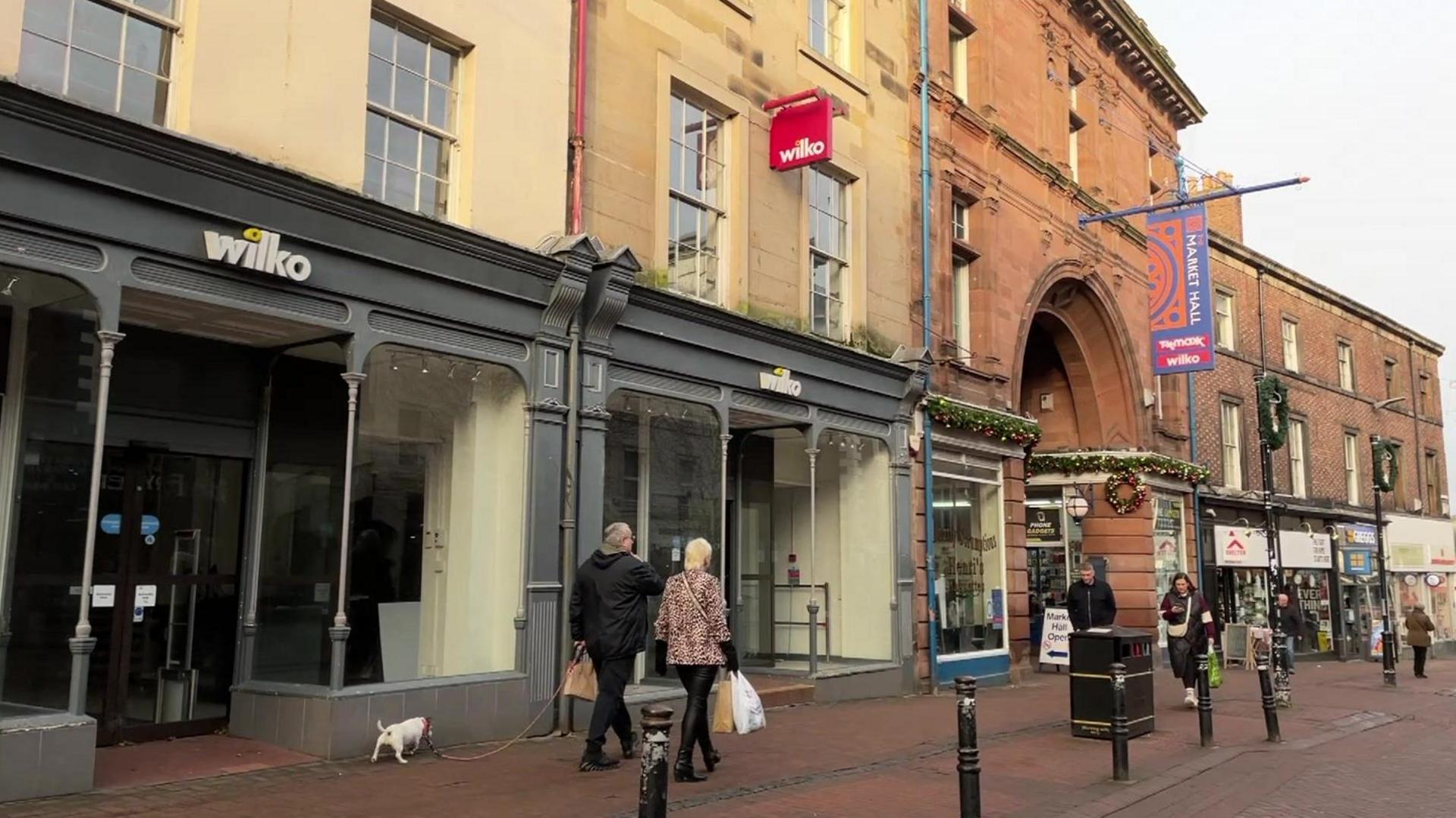 The Fisher Street entrance to the Market Hall in Carlisle 