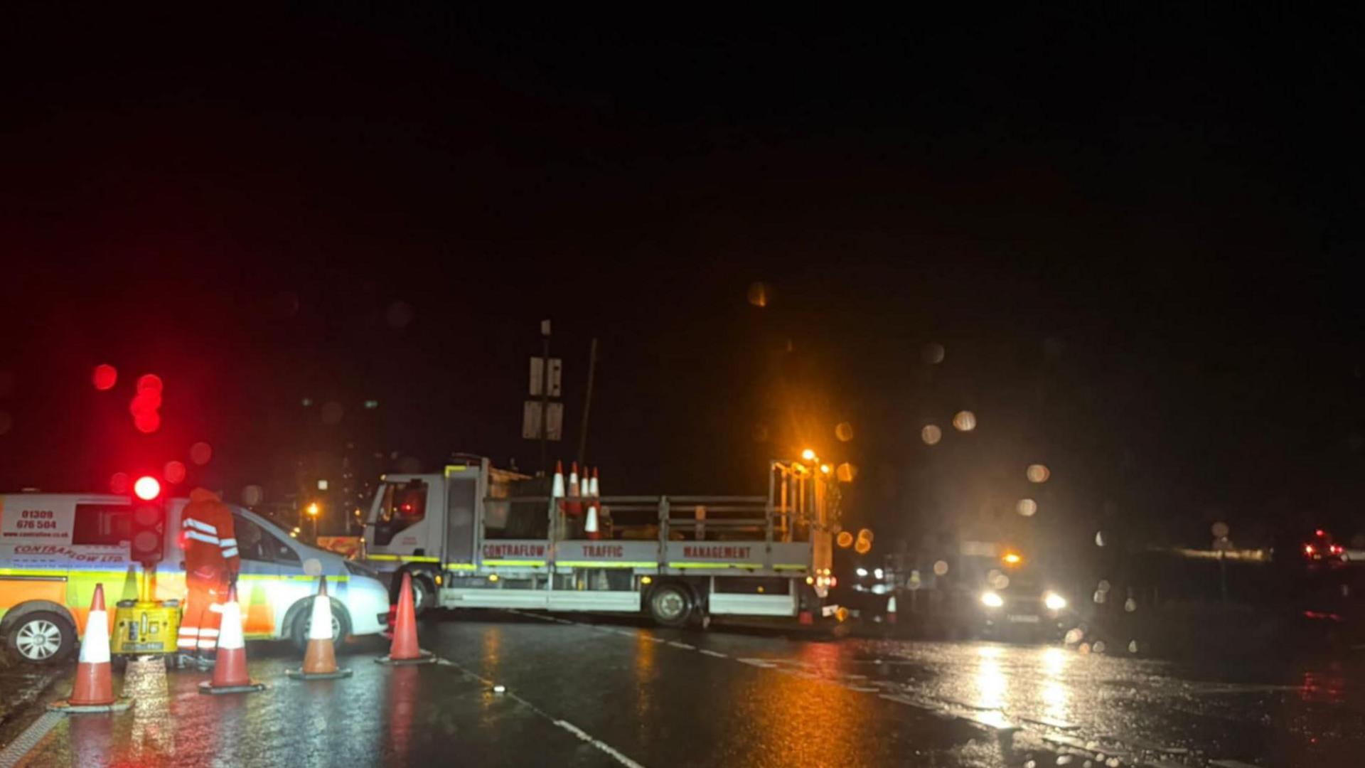 An suidheachadh aig Seann Rathad an Airm madainn Diluain