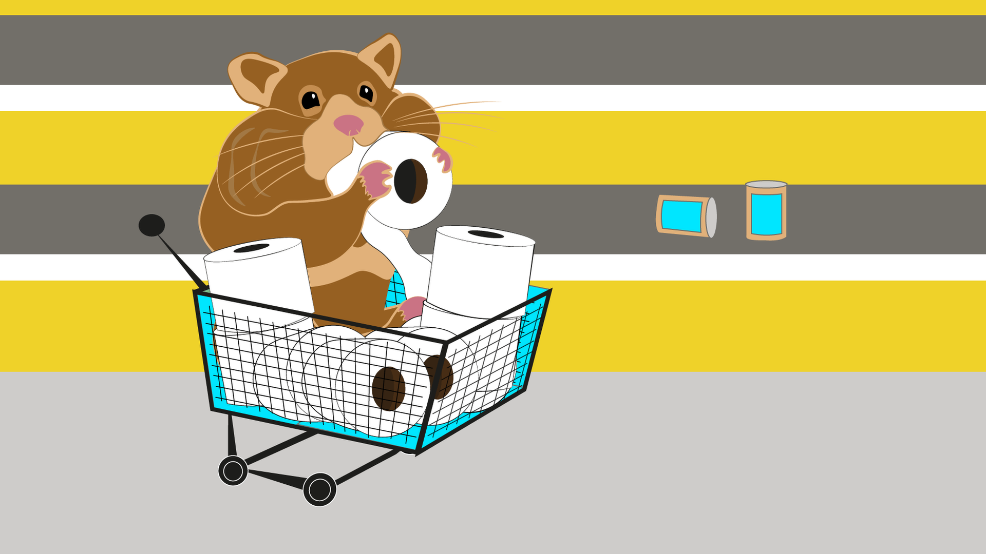 Hamsterkauf - a panic-buying hamster