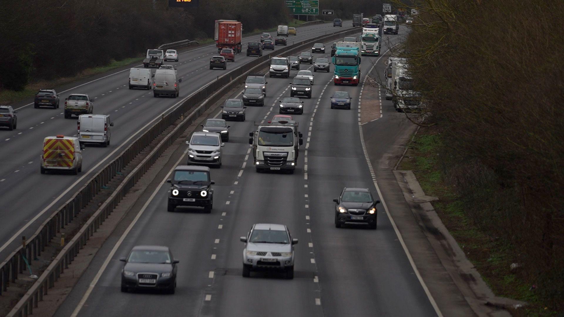 Traffic on the A12 in Essex 