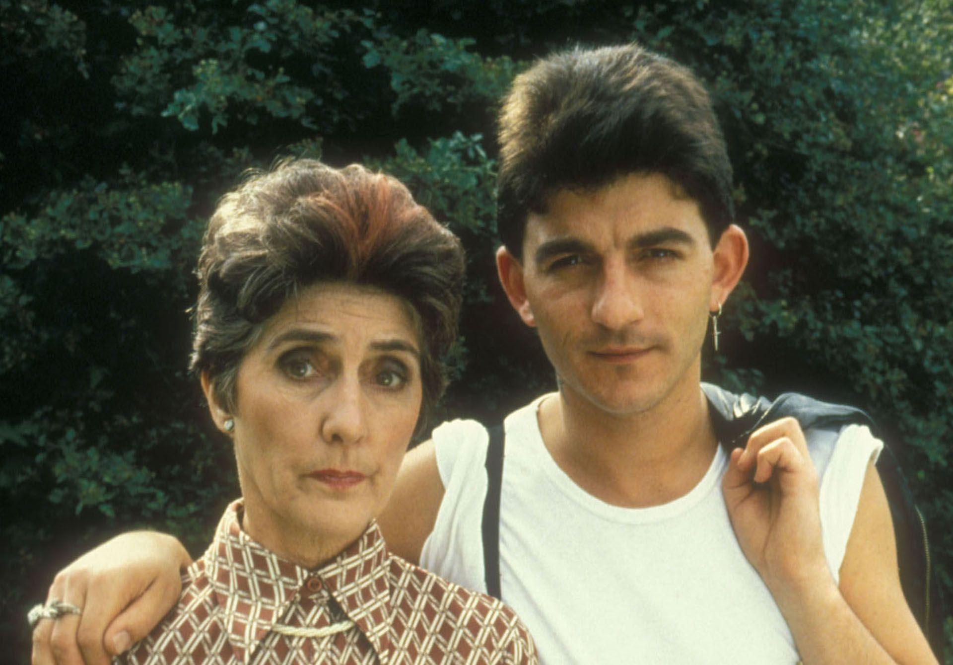 june brown and john altman posing outside