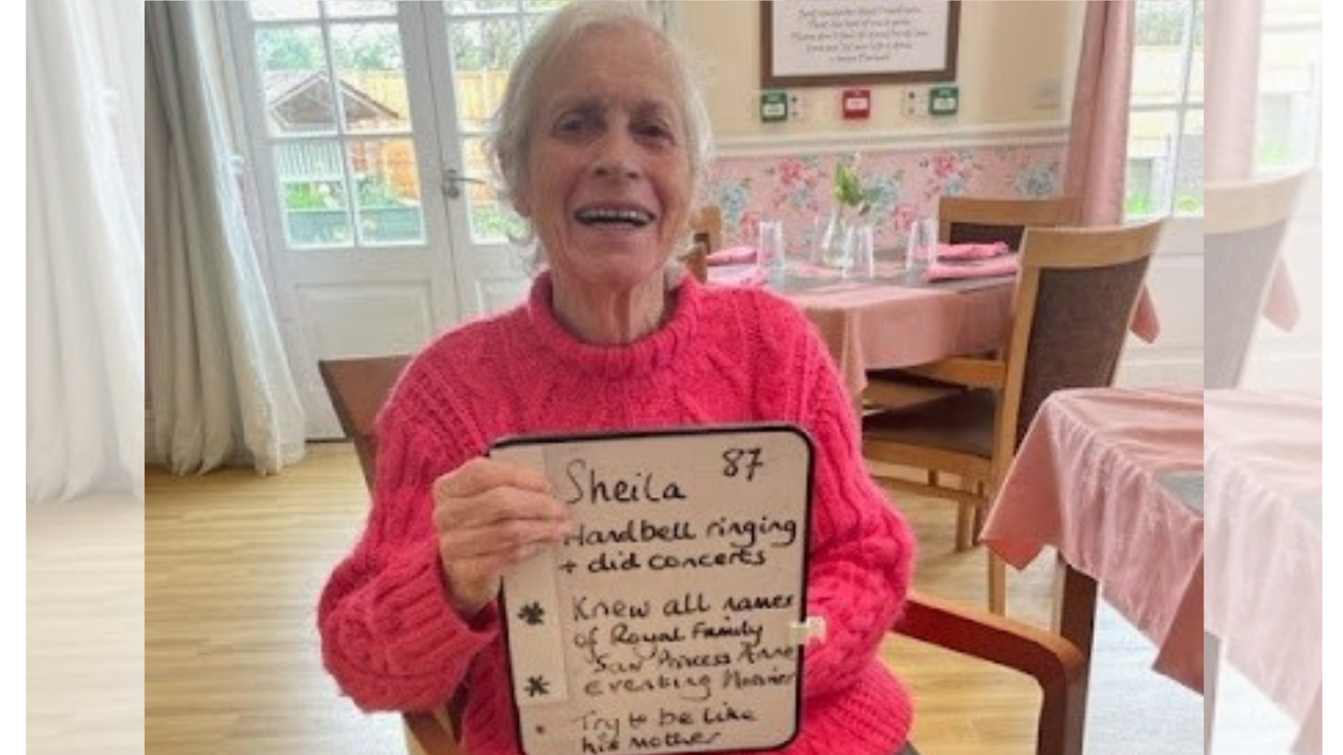 Care home resident Sheila