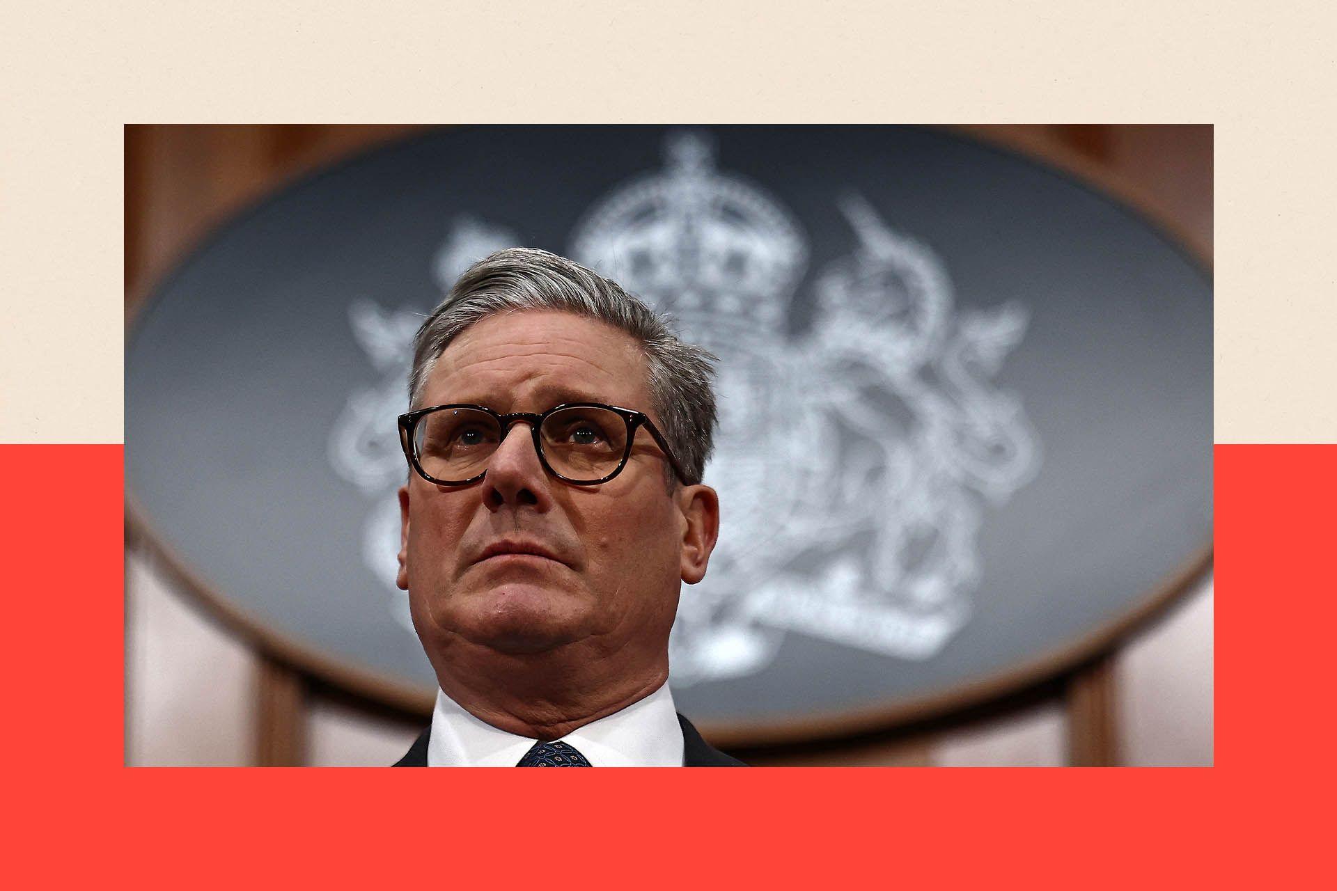 A close up shot of Keir Starmer