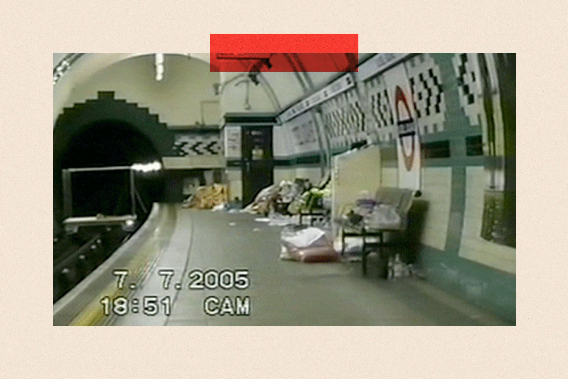 Screen grab taken from video footage taken by emergency services of the scene at Russell Square Tube station in London, after a bomb blast onboard a train
