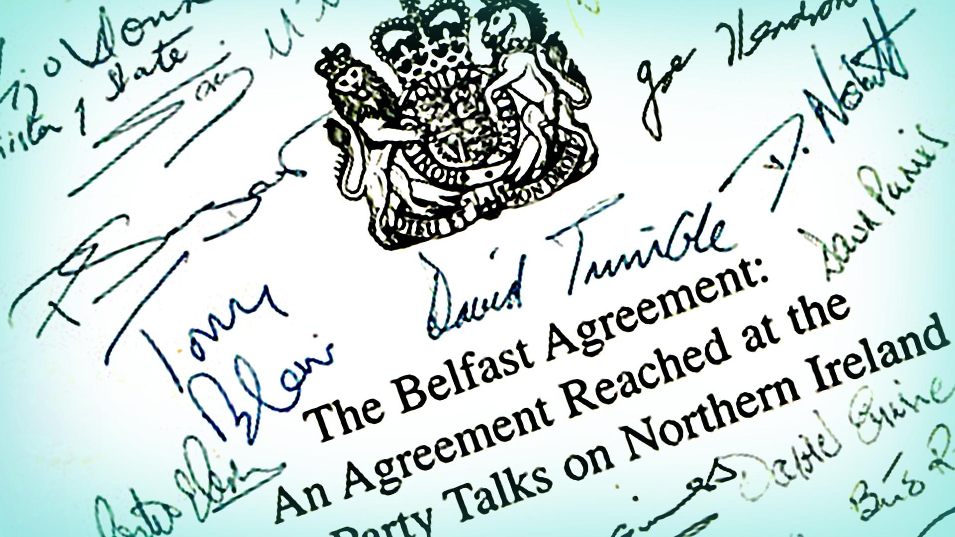 Front cover of the Good Friday Agreement