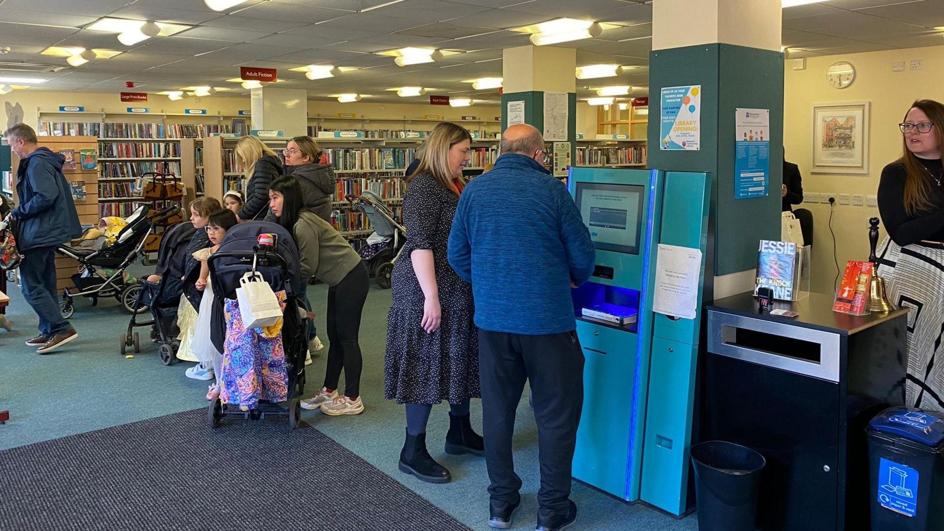 Visitors to the library