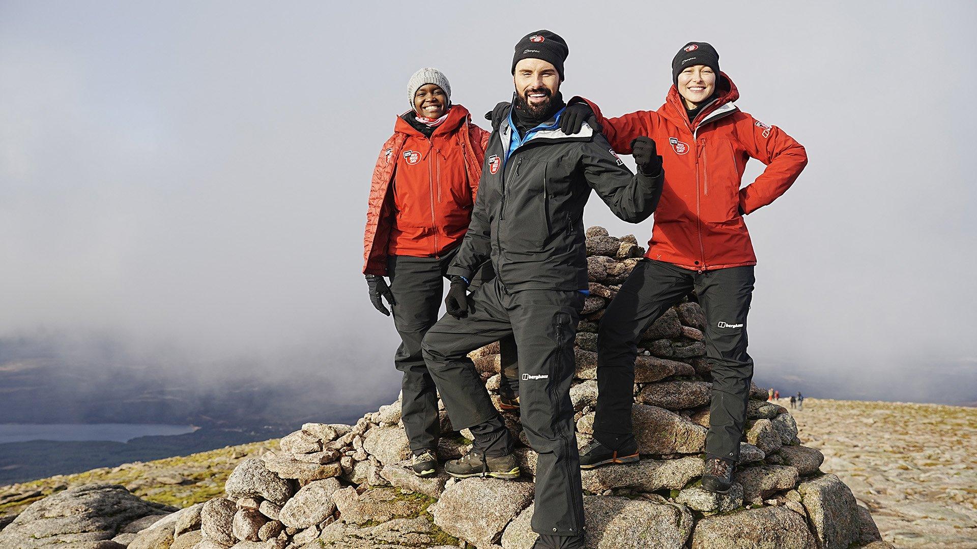 Oti, Rylan and Emma at the top of mountain