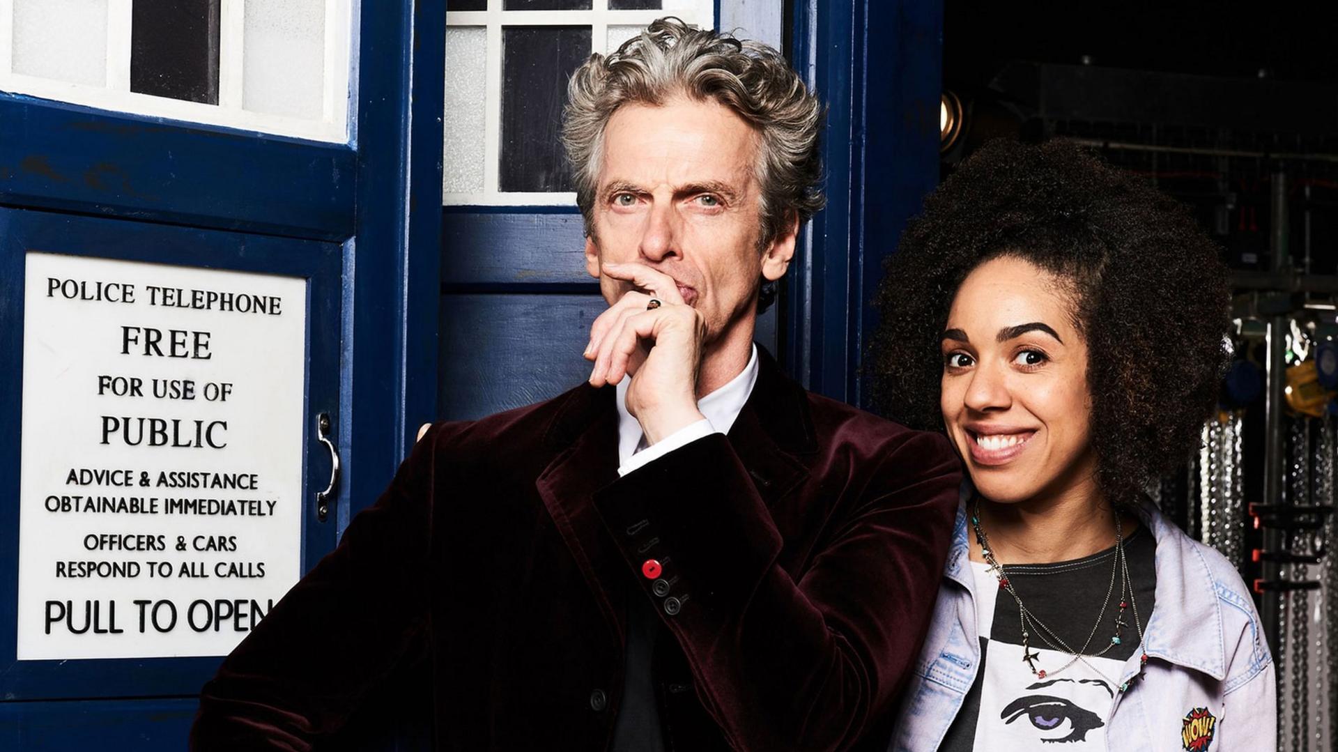 Peter Capaldi and Pearl Mackie