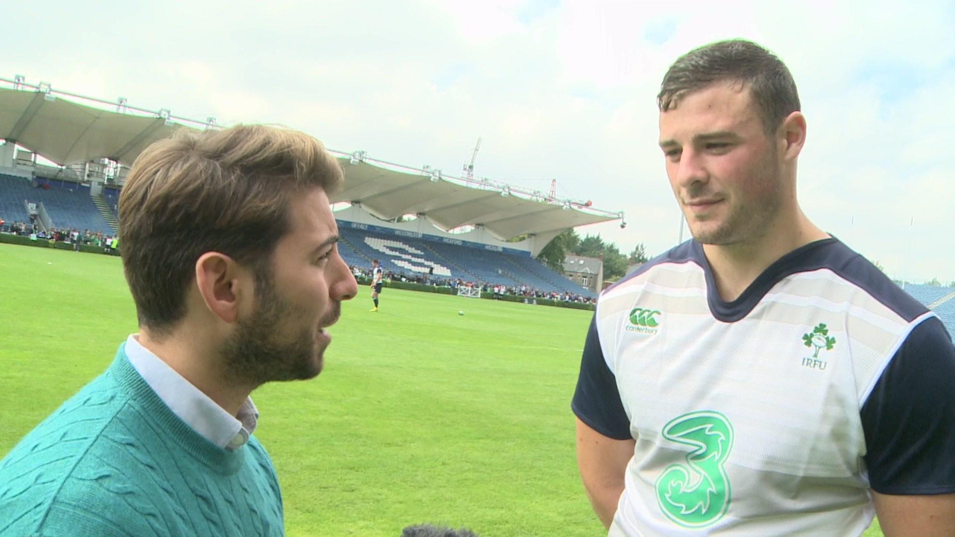 Ricky meets up with Robbie Henshaw and Paul O'Connell ahead at Ireland's training camp