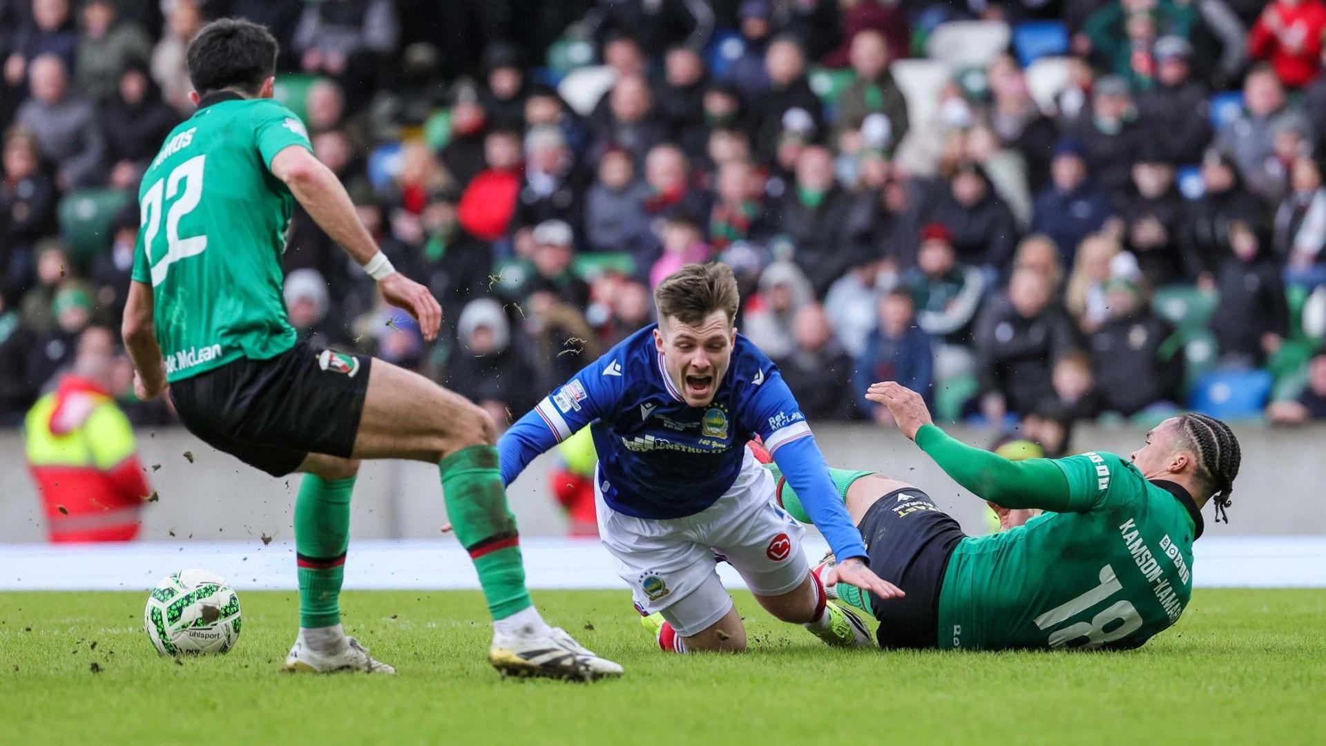 Kamson-Kamara fouls Chris McKee