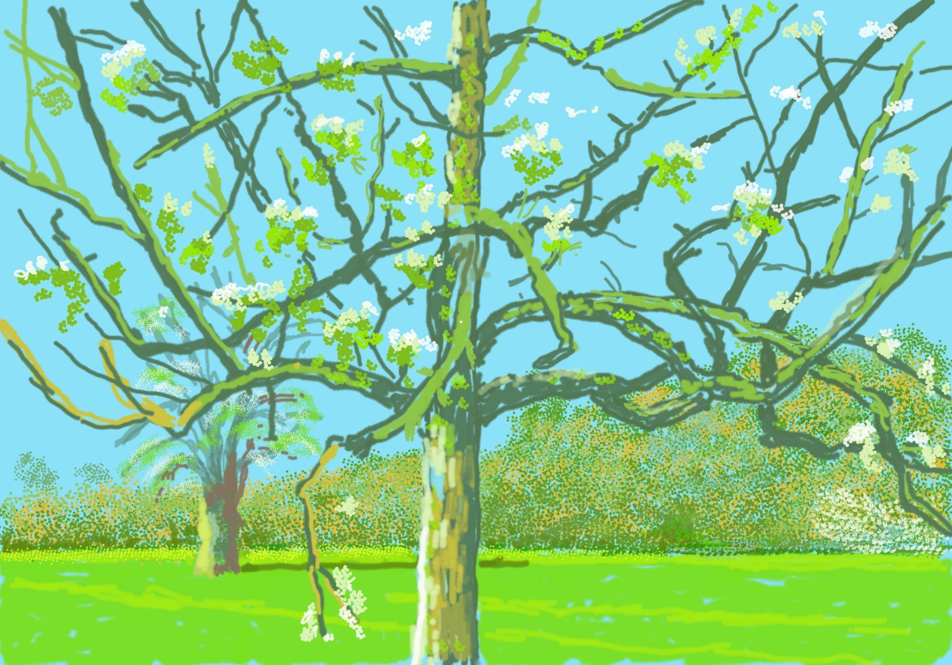 One of David Hockney's Normandy paintings