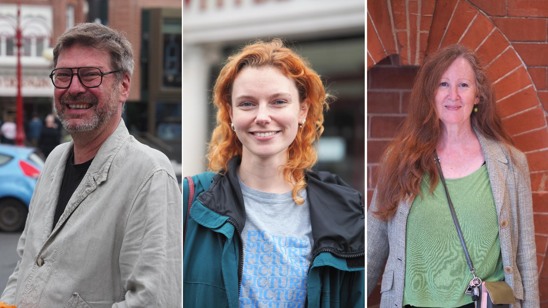 (L-r) Alex Whitbread, Meredith Stuart and Ingrid Sharp