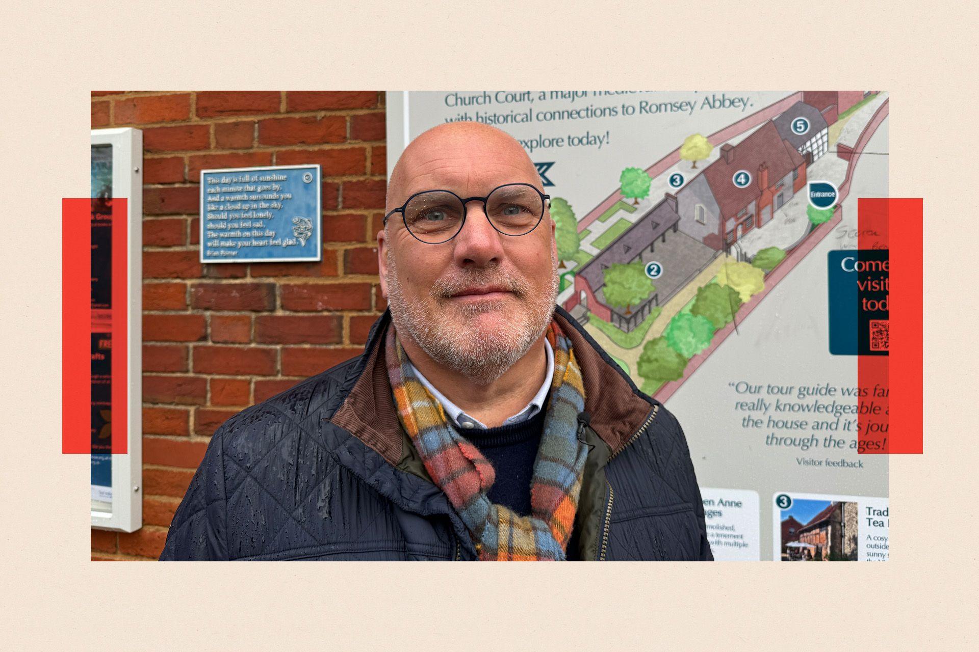 A close up shot of Nick Adams-King