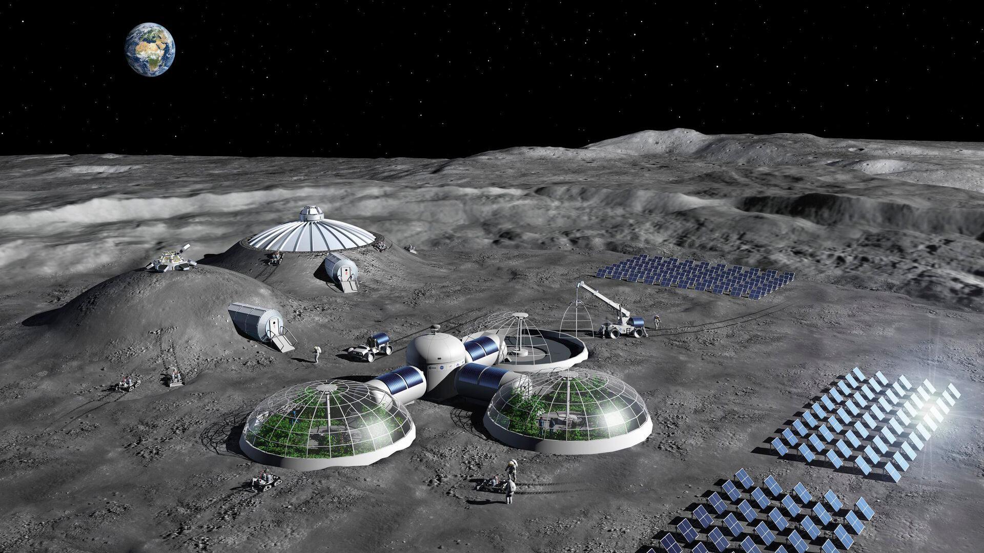 ESA moon base illustration