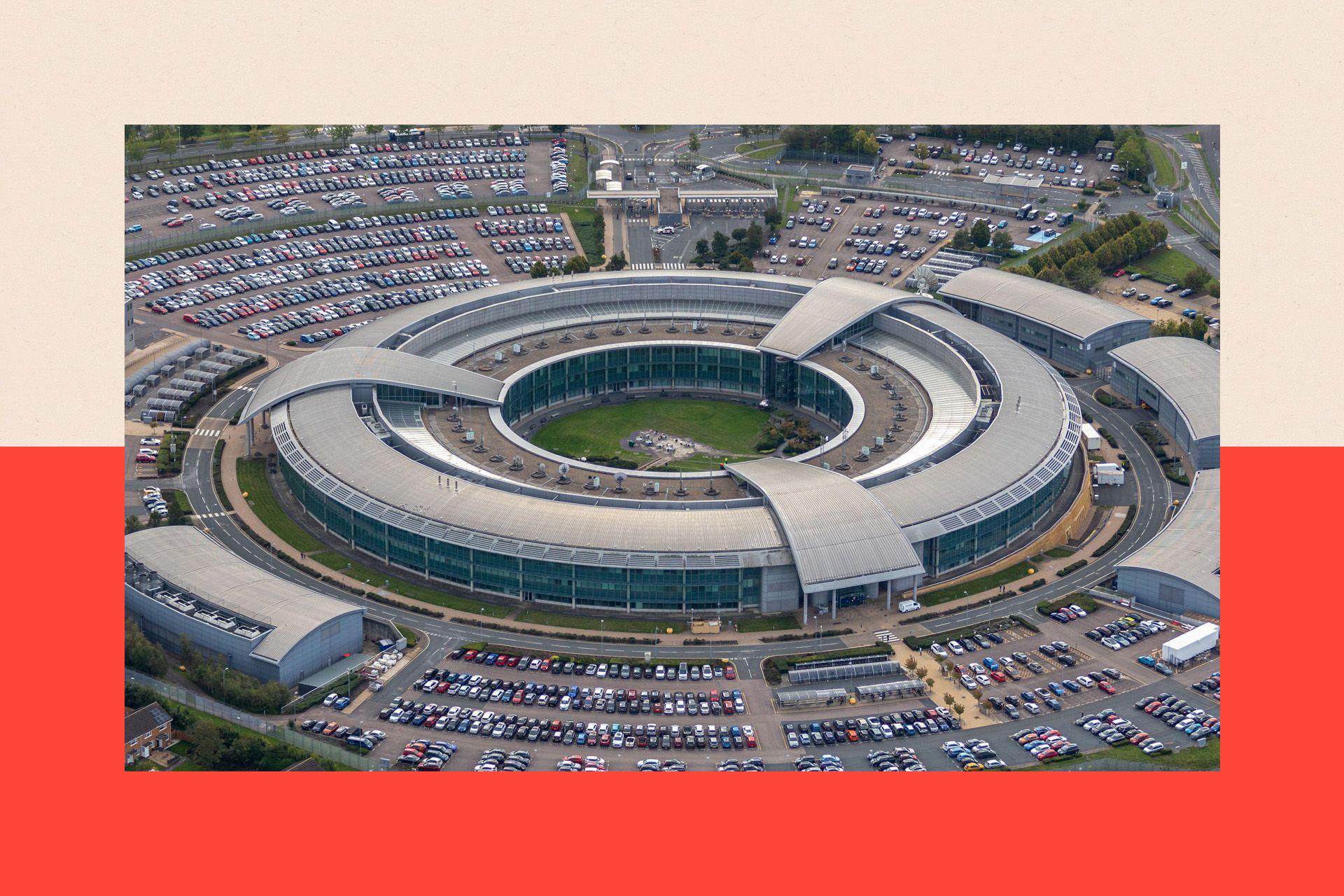 In an aerial view, GCHQ, the Government Communications Headquarters