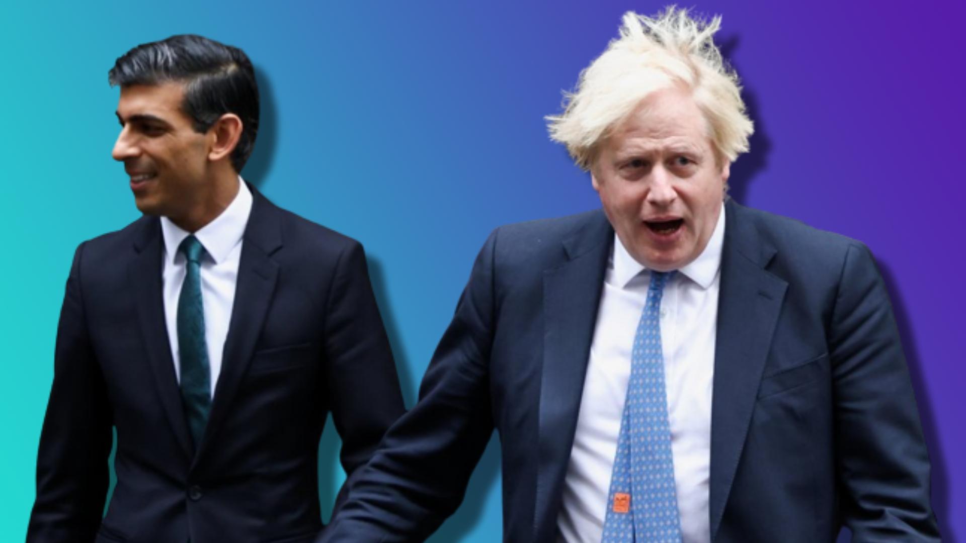 Rishi Sunak and Boris Johnson