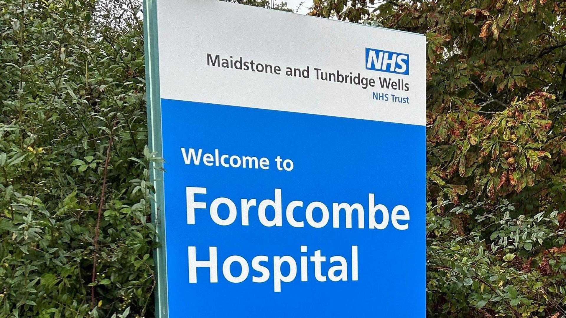 New NHS signage outside Fordcombe Hospital