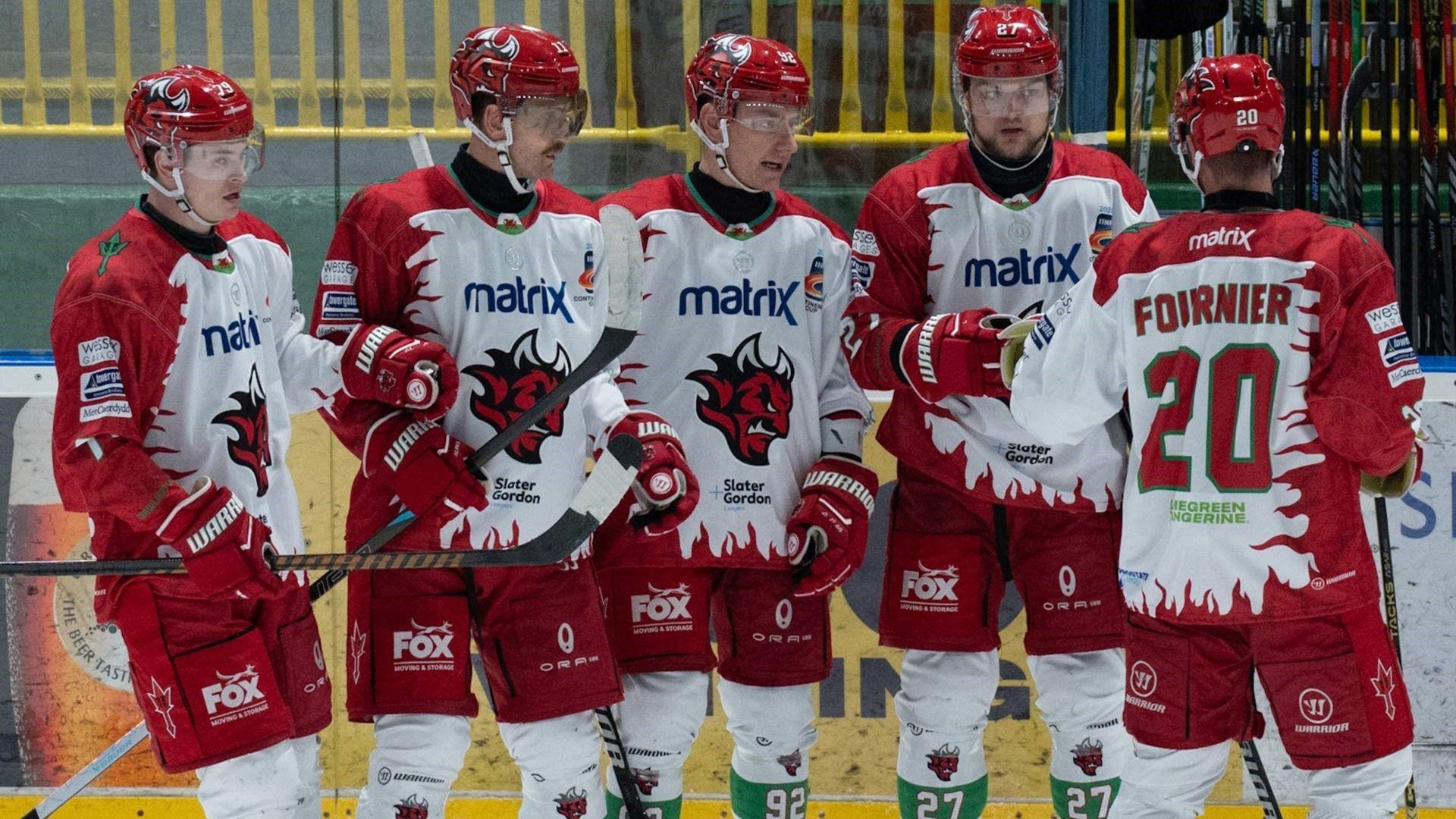 Cardiff Devils players in action