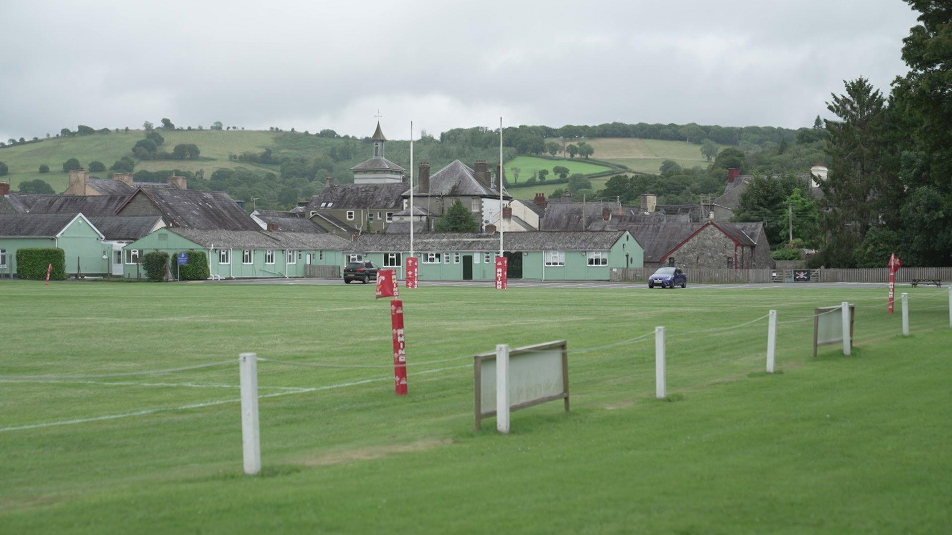 Cae rygbi Coleg Llanymddyfri