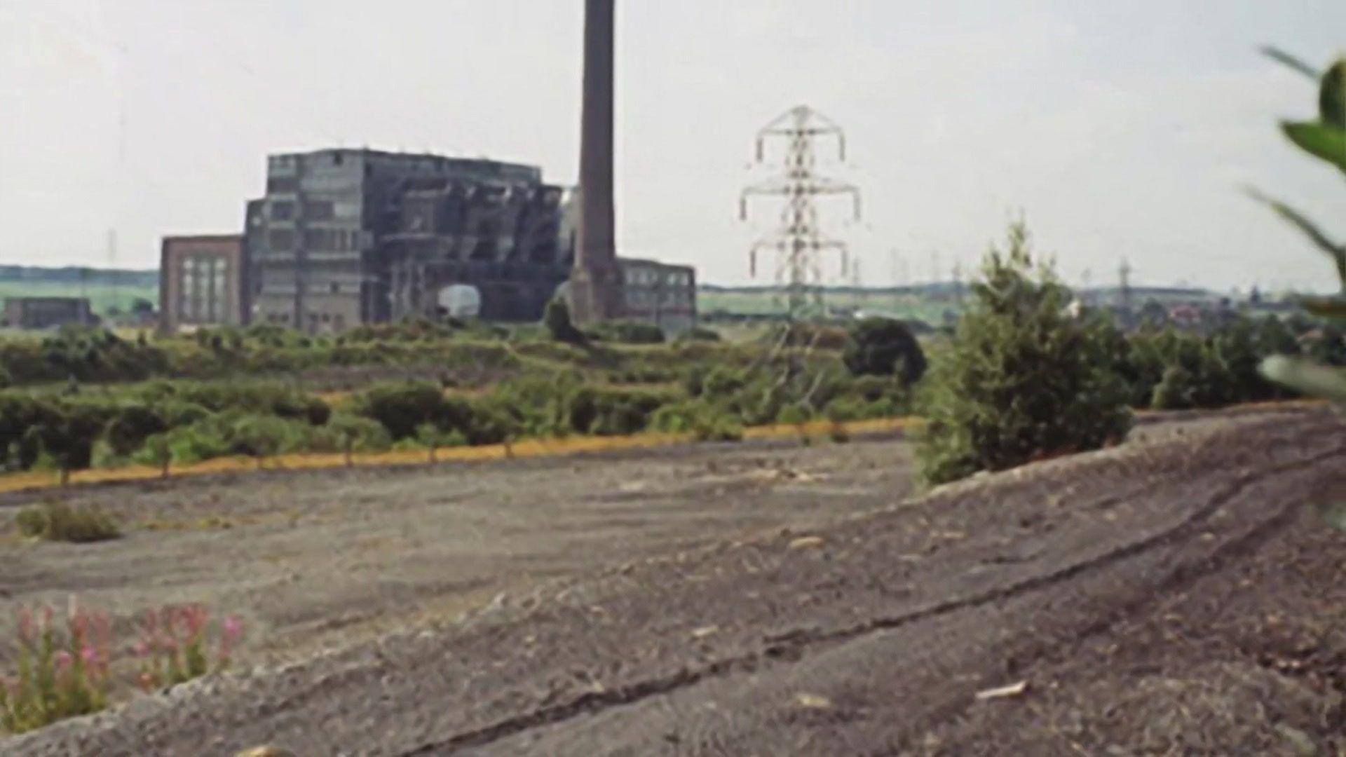 Bold Colliery before it was transformed into woodland showing powerstation