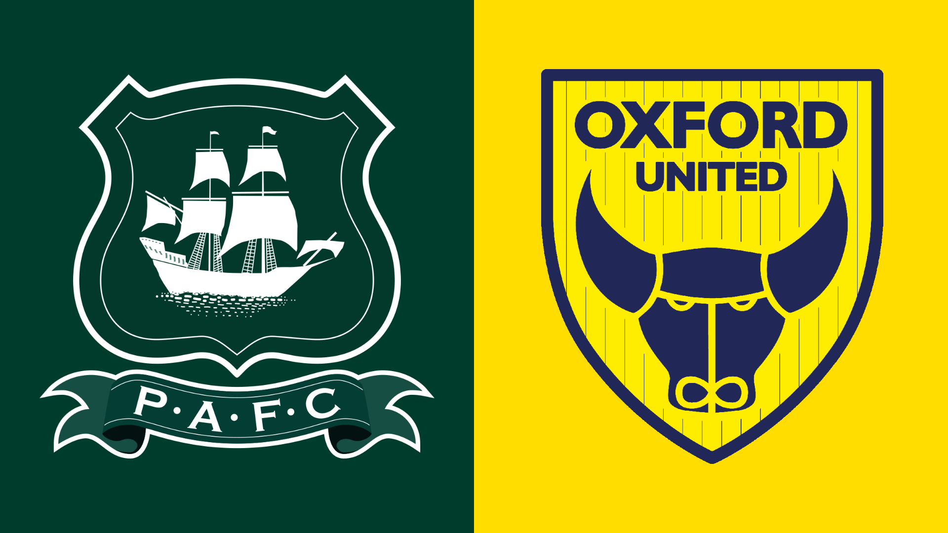 Plymouth Argyle and Oxford United club badges