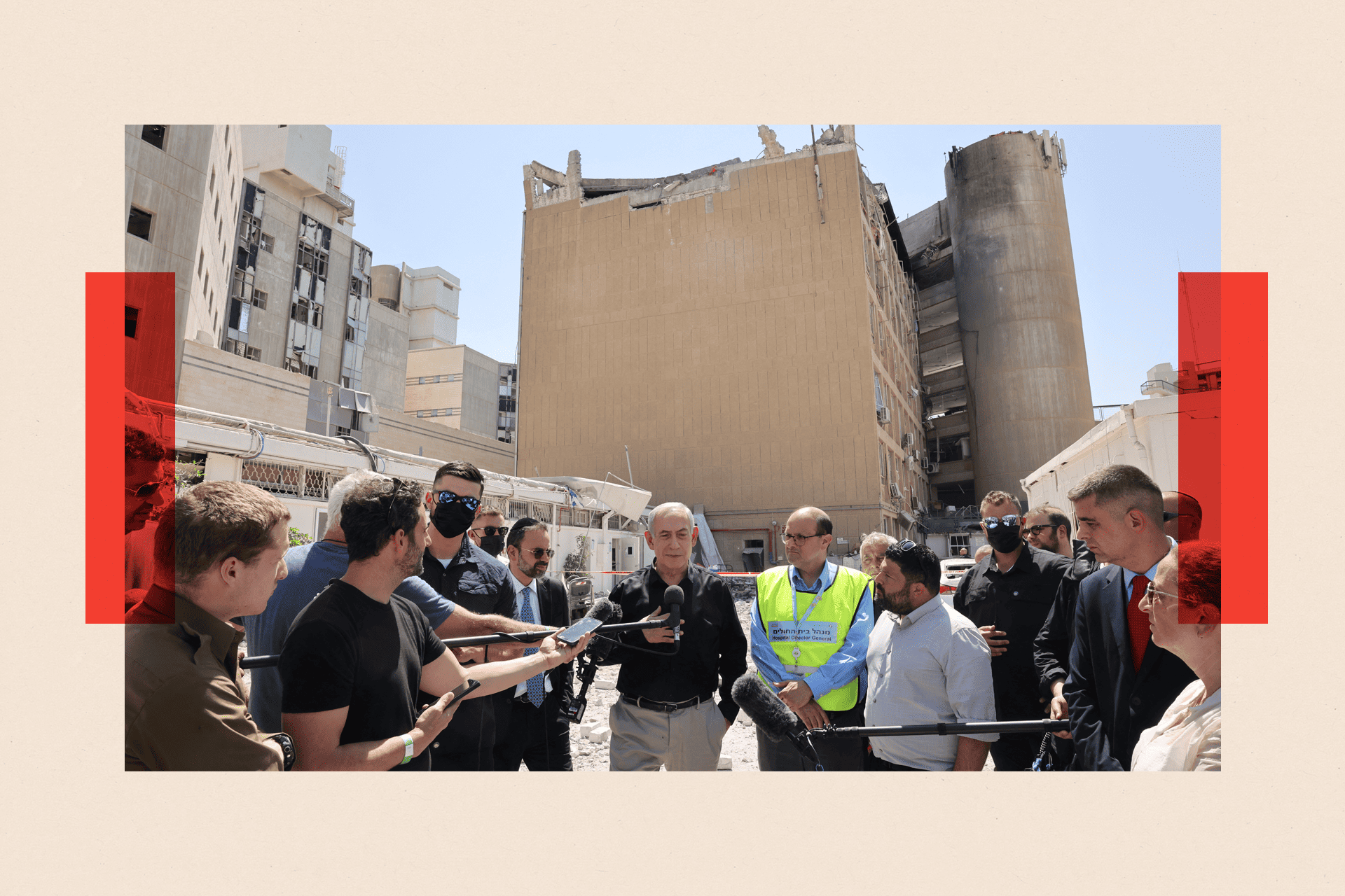 Israeli Prime Minister Benjamin Netanyahu visits the Soroka hospital complex