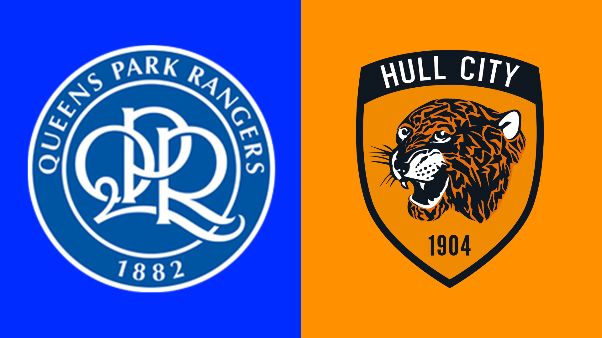 Side-by-side of Queens Park Rangers and Hull City club badges