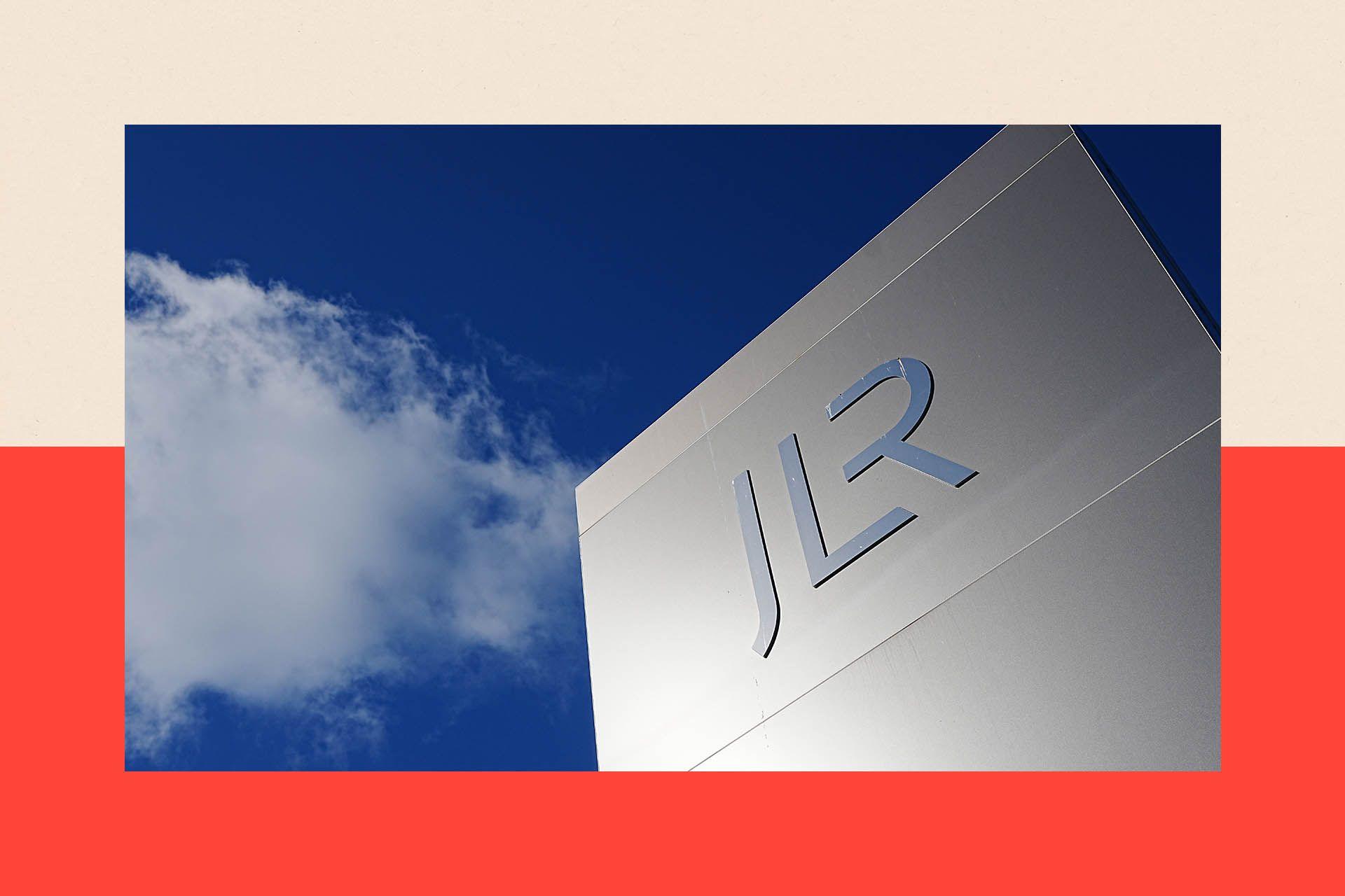 A general view of the JLR signage outside the Jaguar Land Rover electric propulsion manufacturing centre