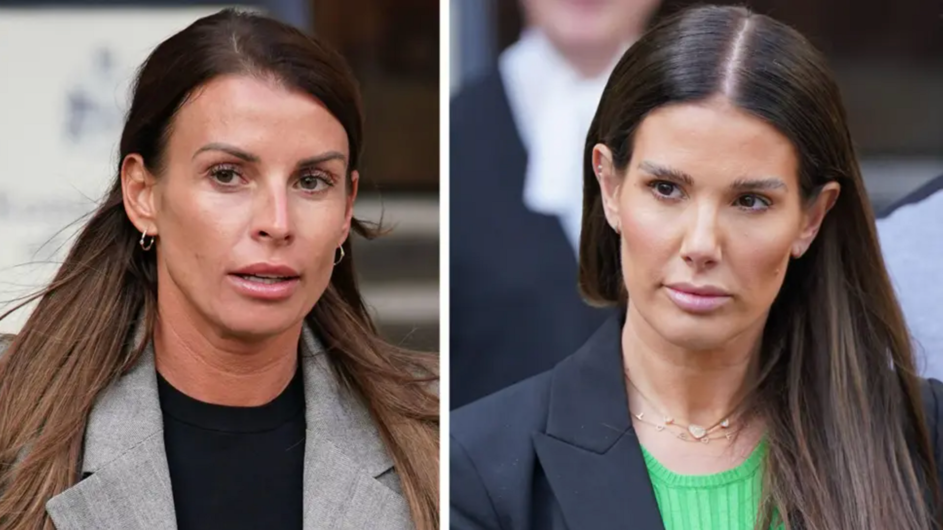Split picture of Coleen Rooney and Rebekah Vardy 