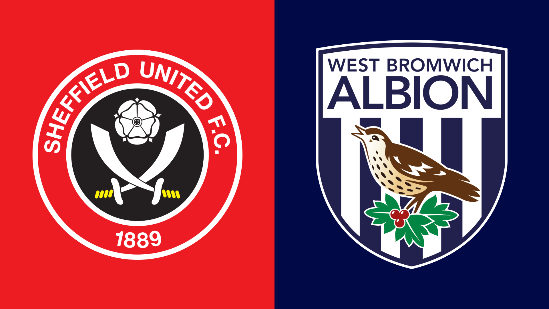 Sheffield United and West Bromwich Albion football club crests (Photo: BBC)