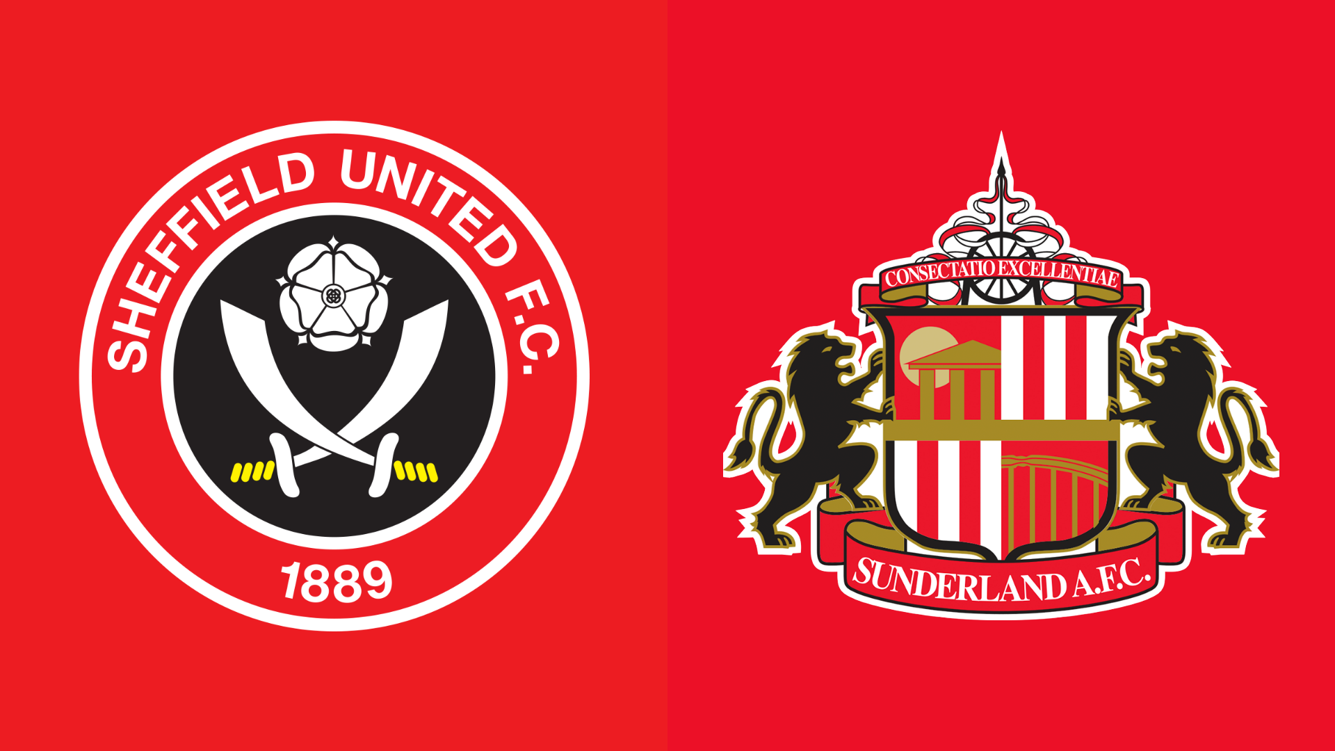 Side-by-side of Sheffield United and Sunderland club badges
