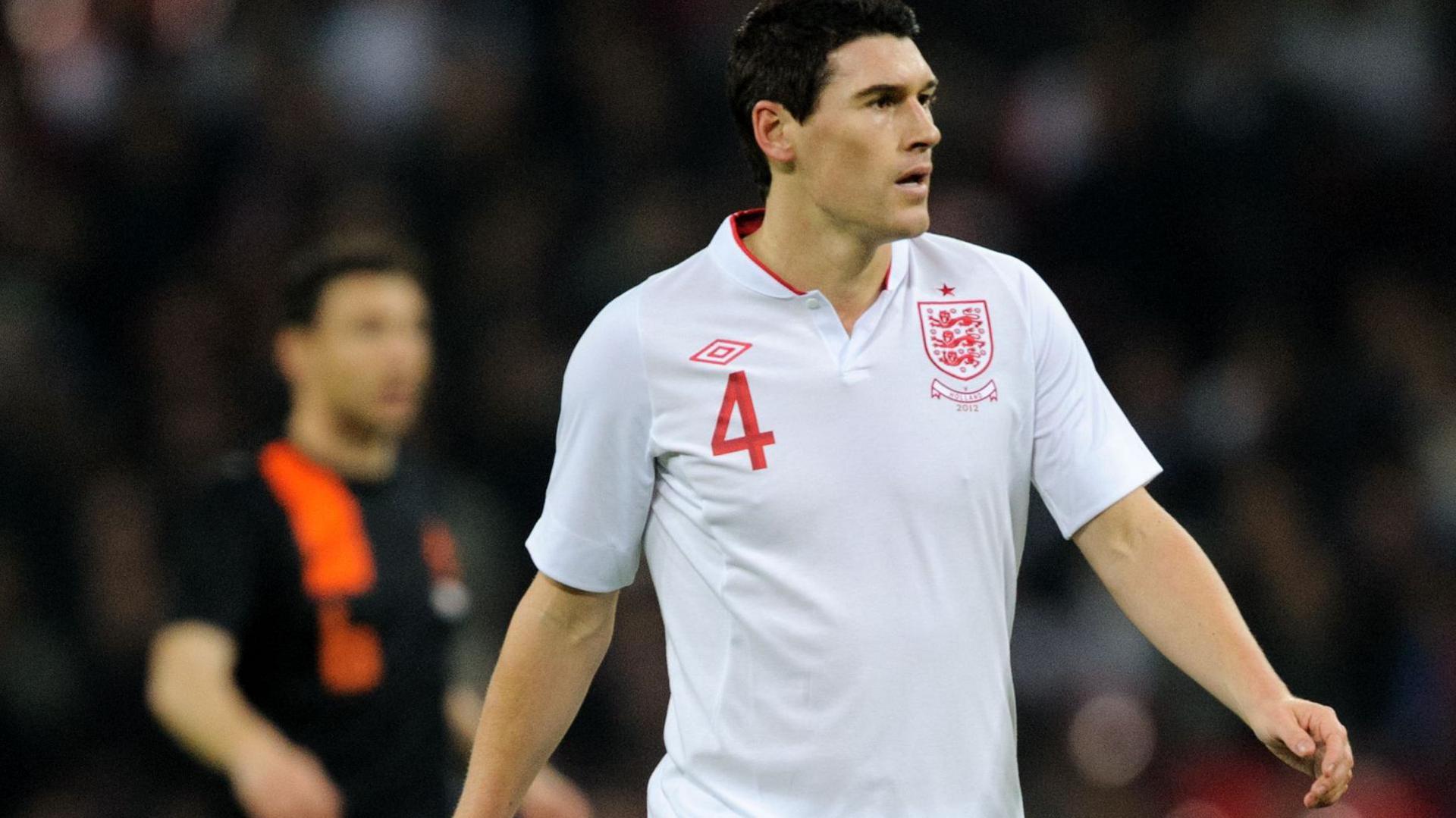 Gareth Barry in action for England