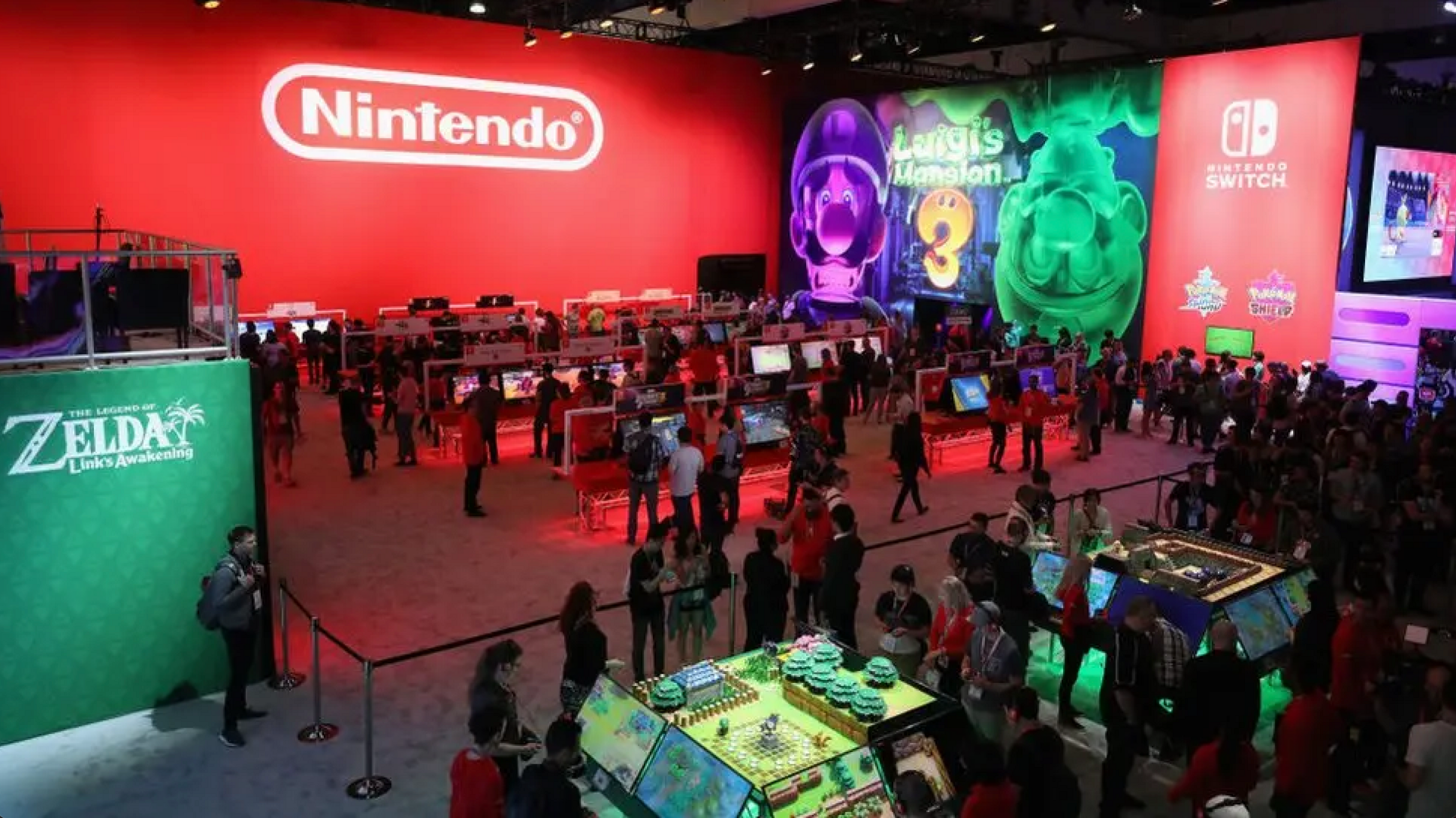 Nintendo stand at a gaming conference