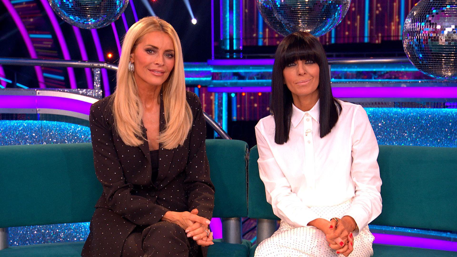 Claudia Winkleman and Tess Daly on Strictly sofa 