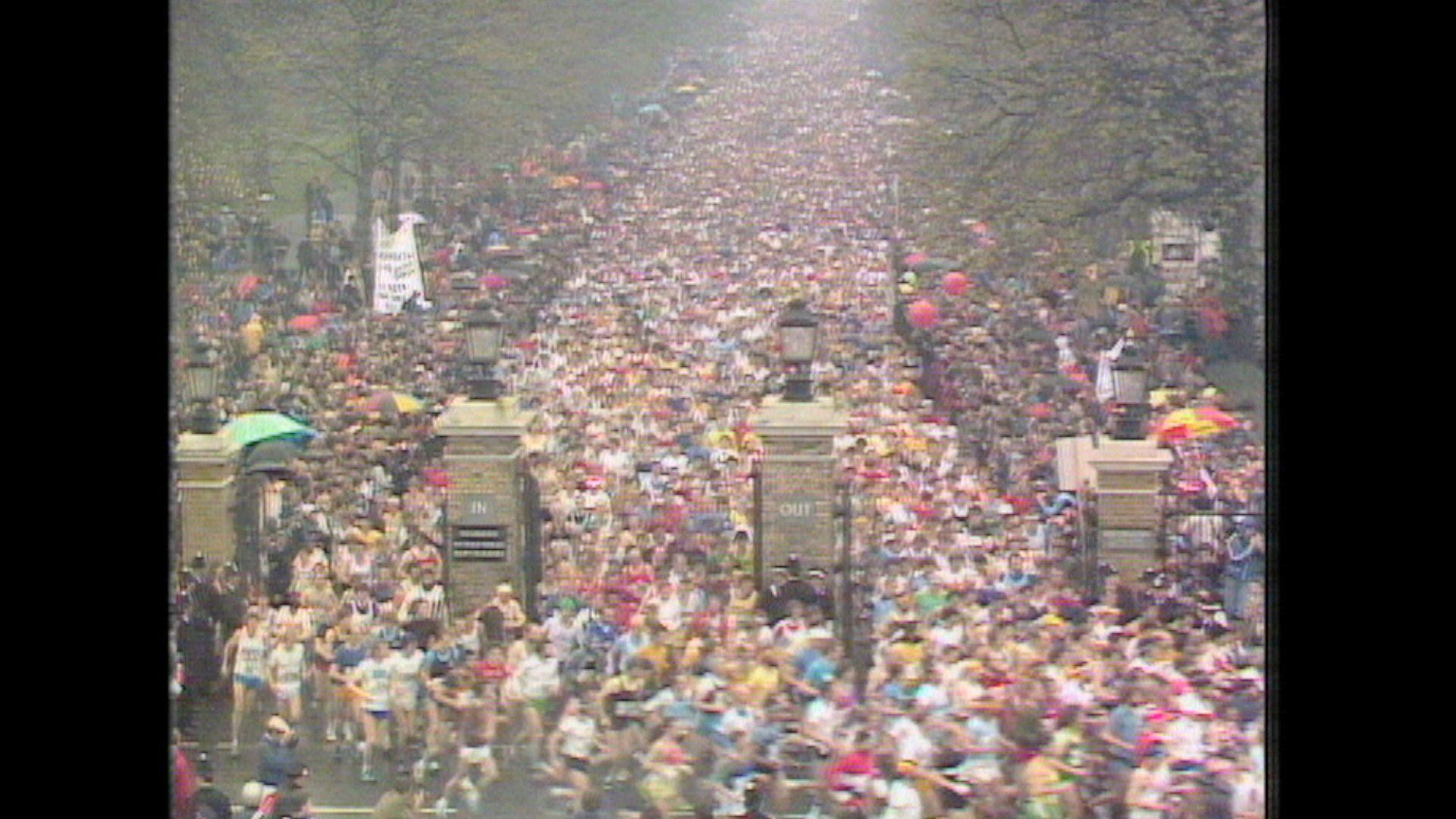 Thousands of people take part in the London Marathon.